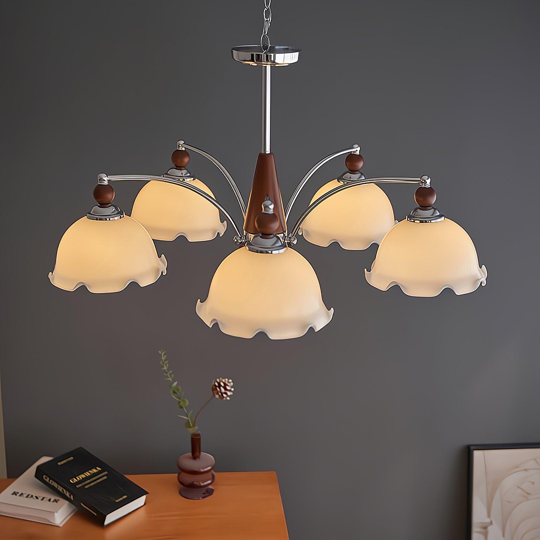 Claudia Flowers Chandelier Vintage Floral Elegance - Letslighting