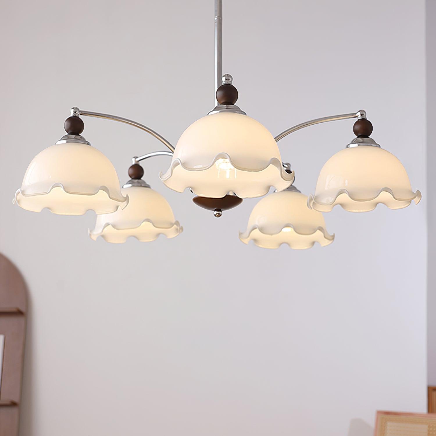 Claudia Flowers Chandelier Vintage Floral Elegance - Letslighting