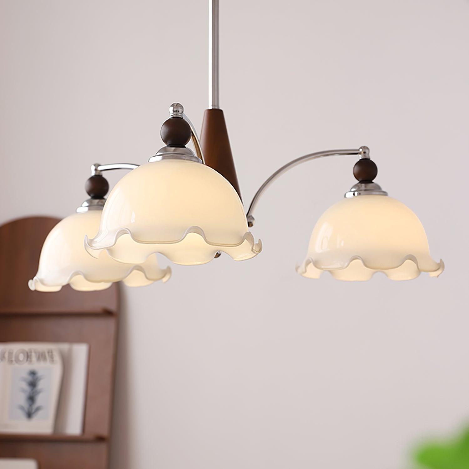 Claudia Flowers Chandelier Vintage Floral Elegance - Letslighting