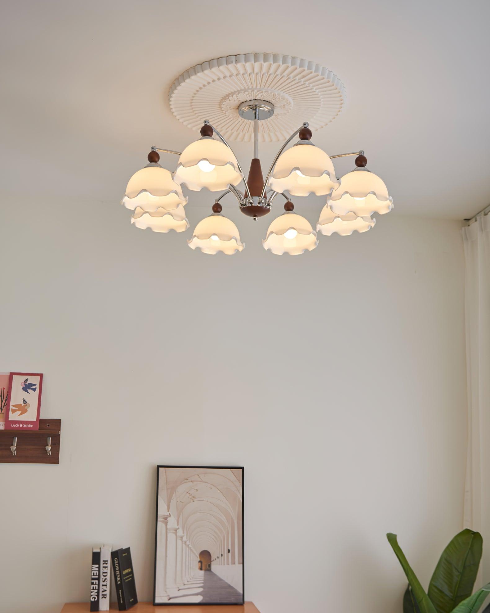 Claudia Flowers Chandelier Vintage Floral Elegance - Letslighting