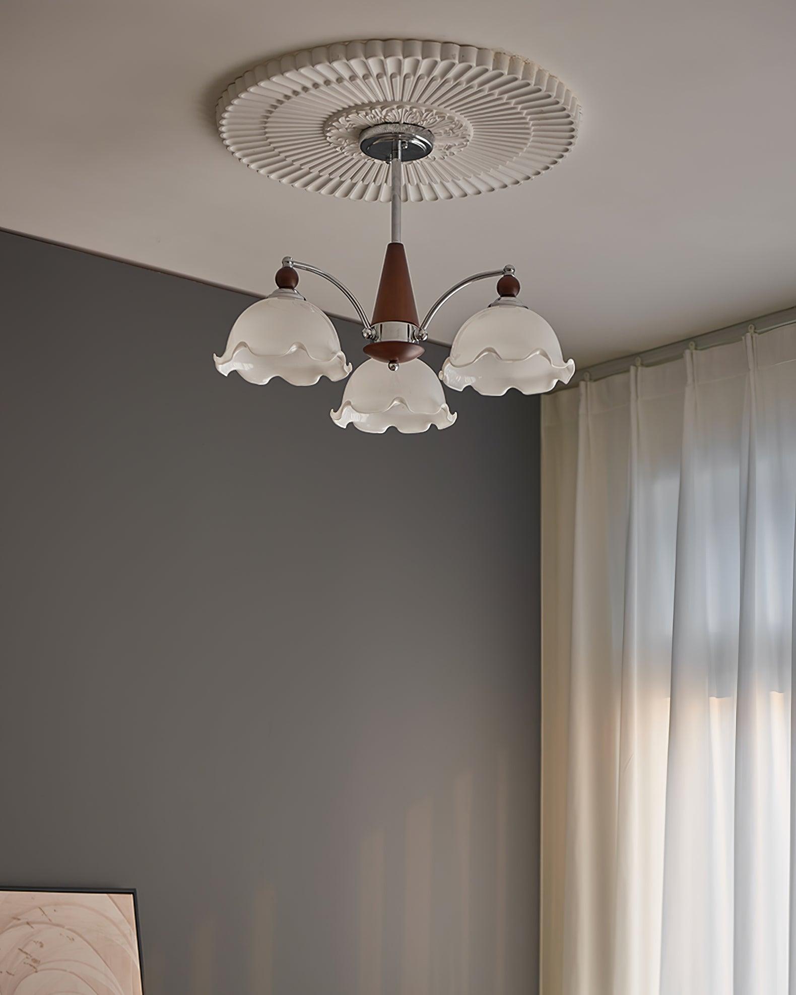 Claudia Flowers Chandelier Vintage Floral Elegance - Letslighting