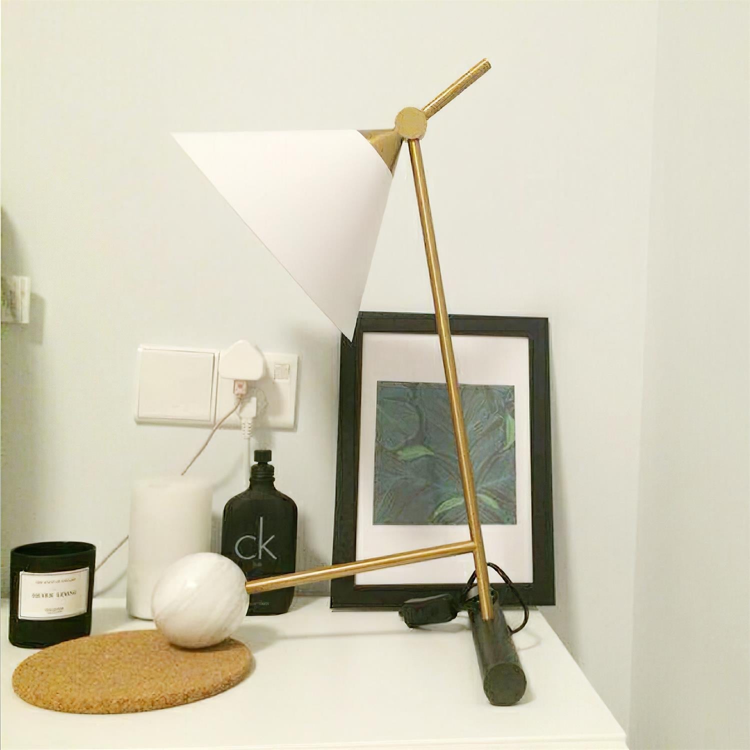 Zephyre Marble Geometric Table Lamp - Letslighting