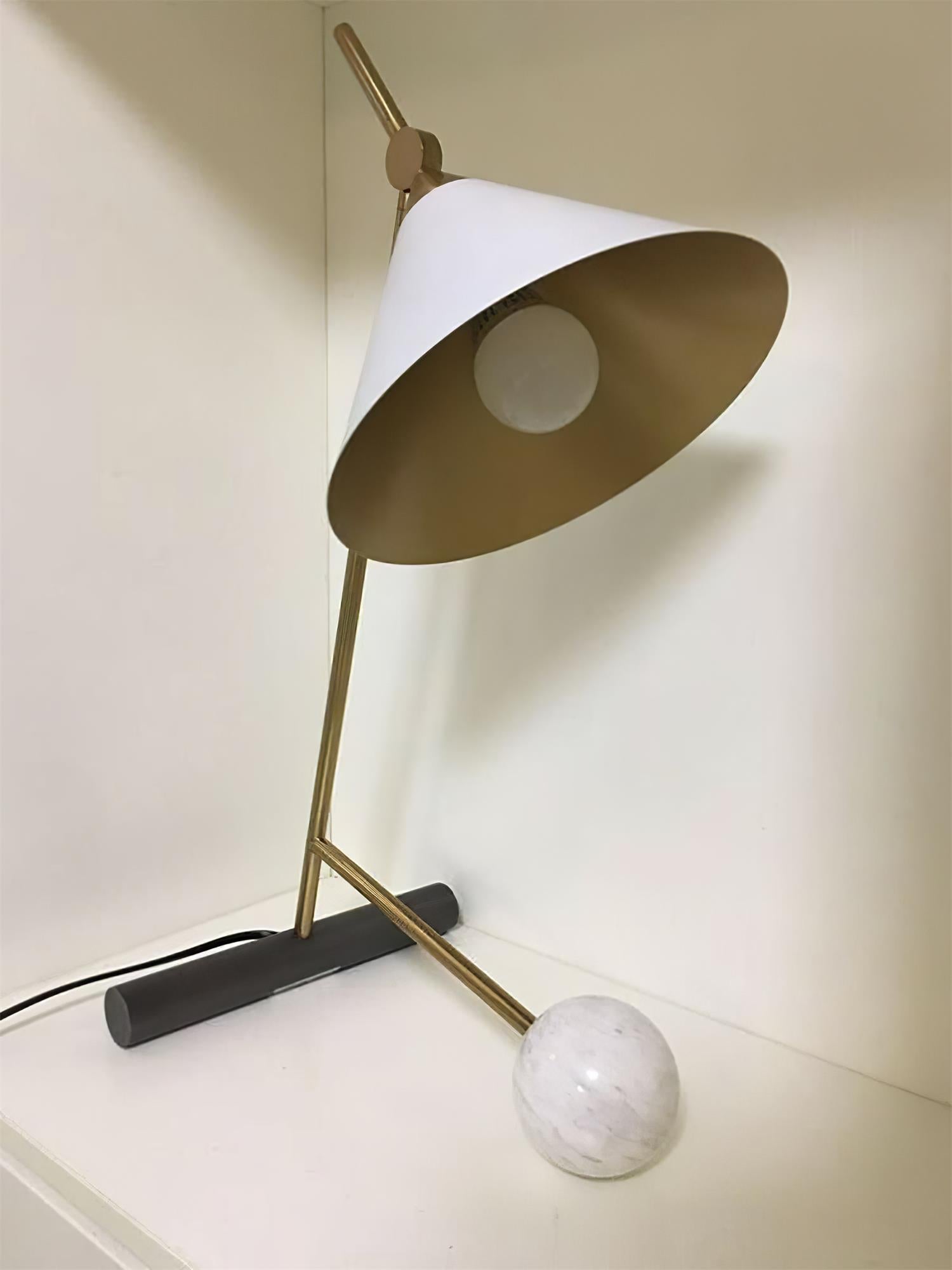 Zephyre Marble Geometric Table Lamp - Letslighting