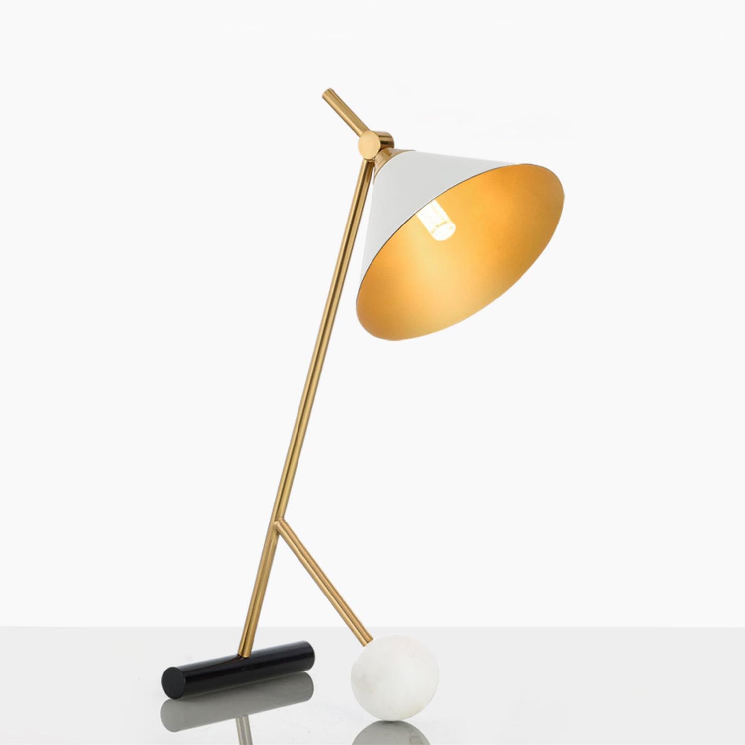 Zephyre Marble Geometric Table Lamp - Letslighting