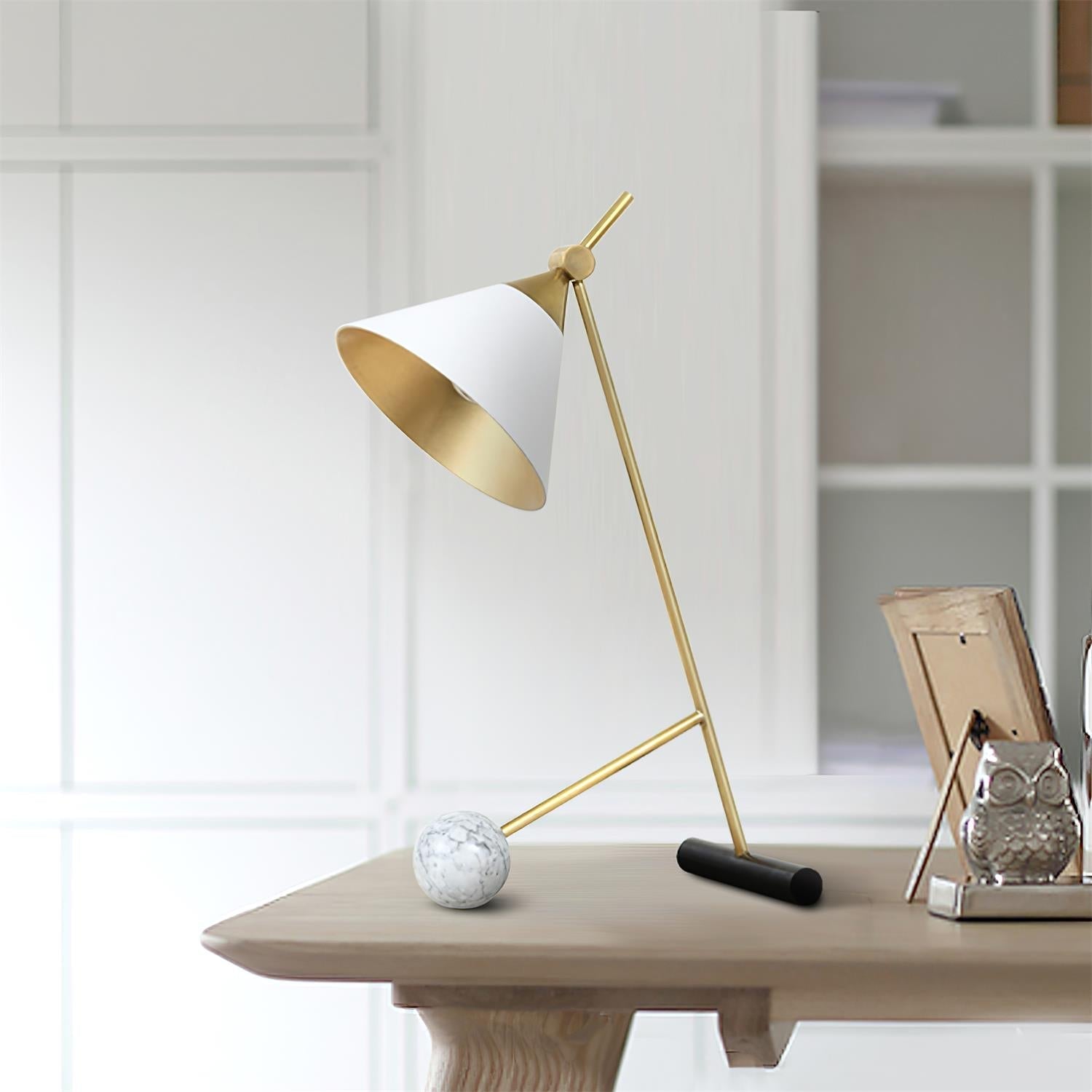Zephyre Marble Geometric Table Lamp - Letslighting