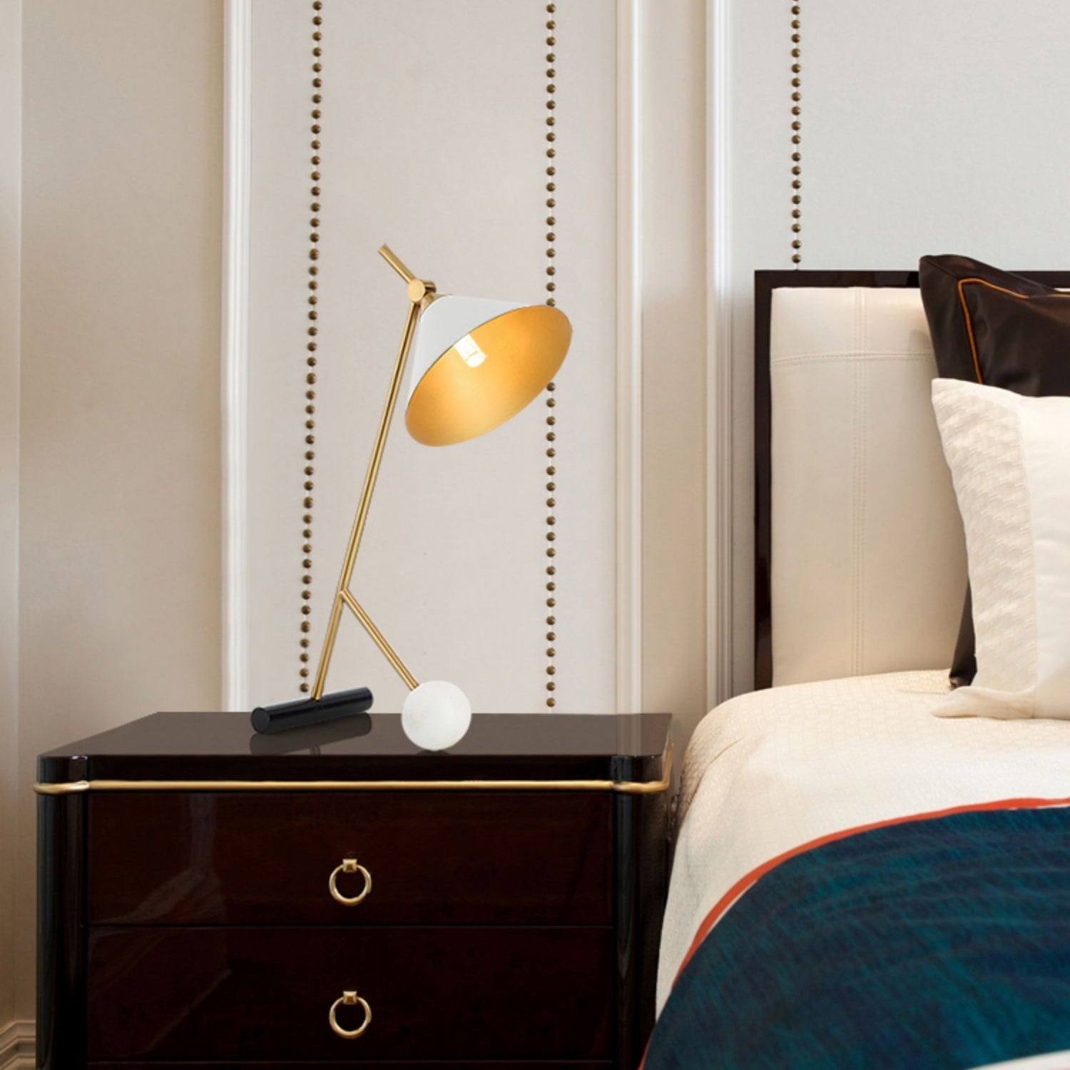 Zephyre Marble Geometric Table Lamp - Letslighting