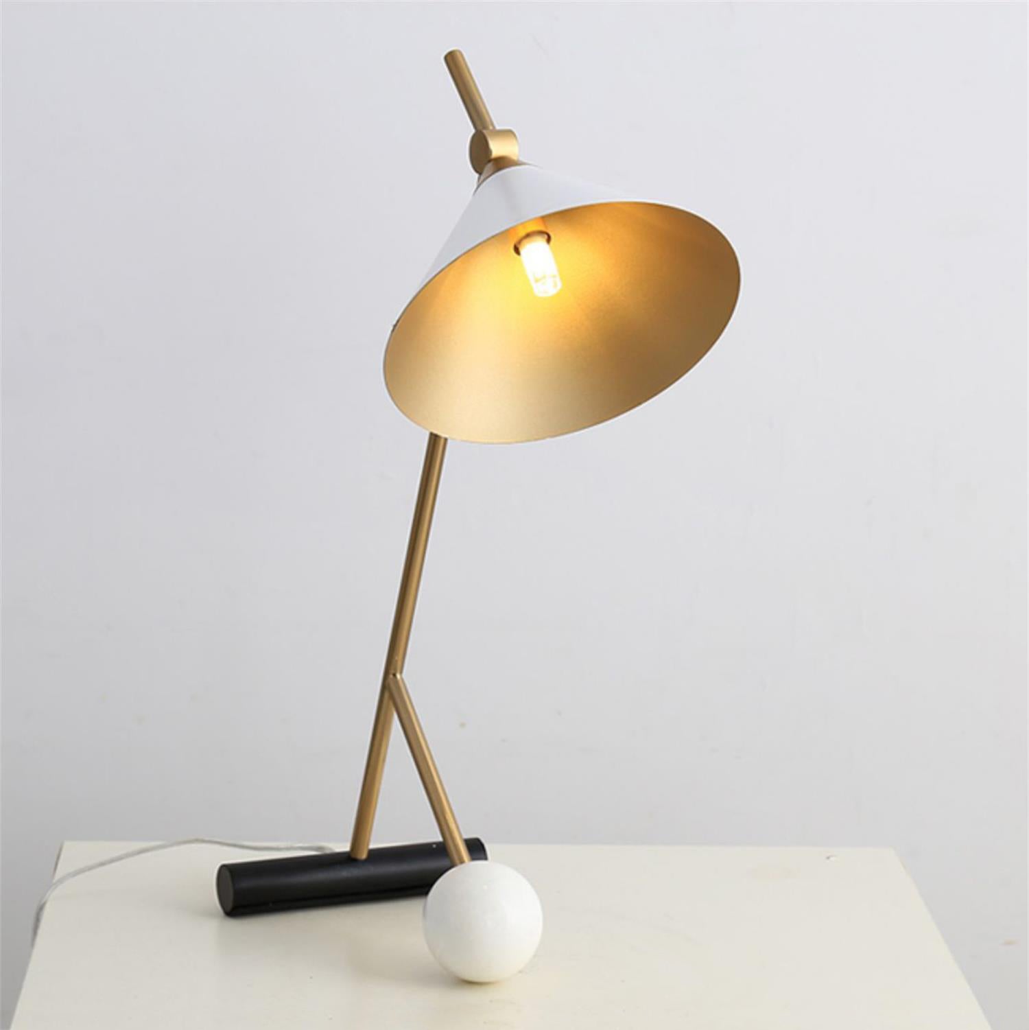 Zephyre Marble Geometric Table Lamp - Letslighting