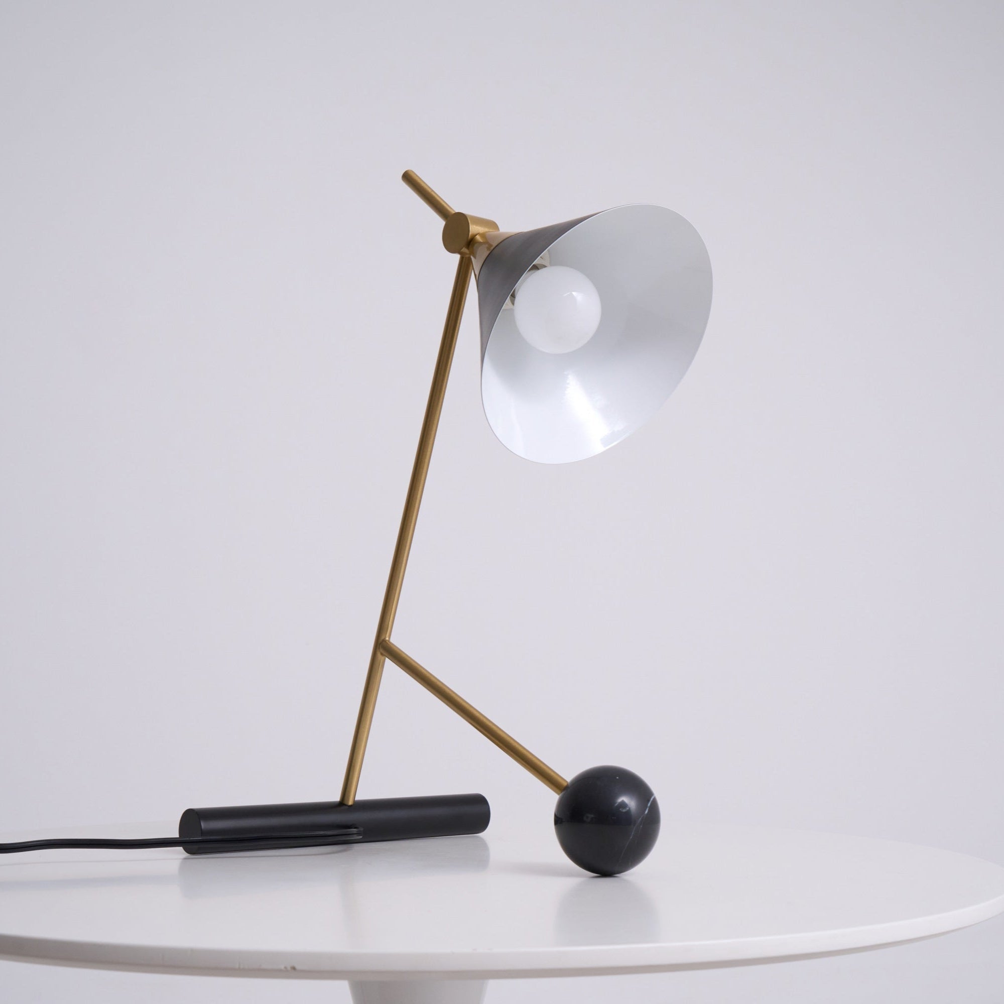 Zephyre Marble Geometric Table Lamp - Letslighting