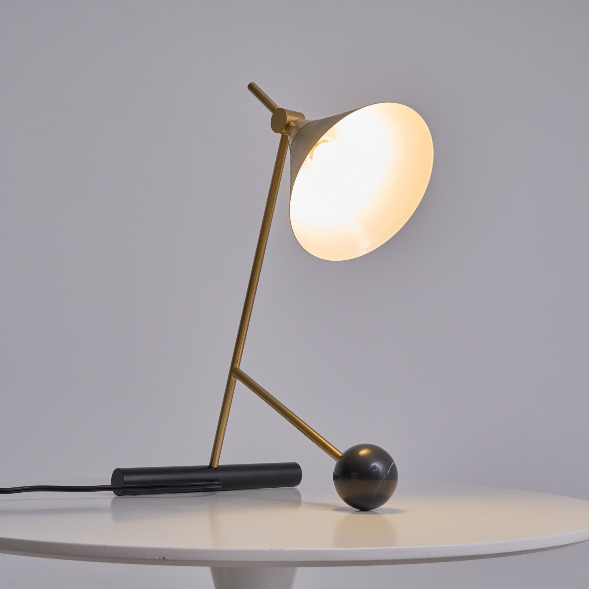 Zephyre Marble Geometric Table Lamp - Letslighting