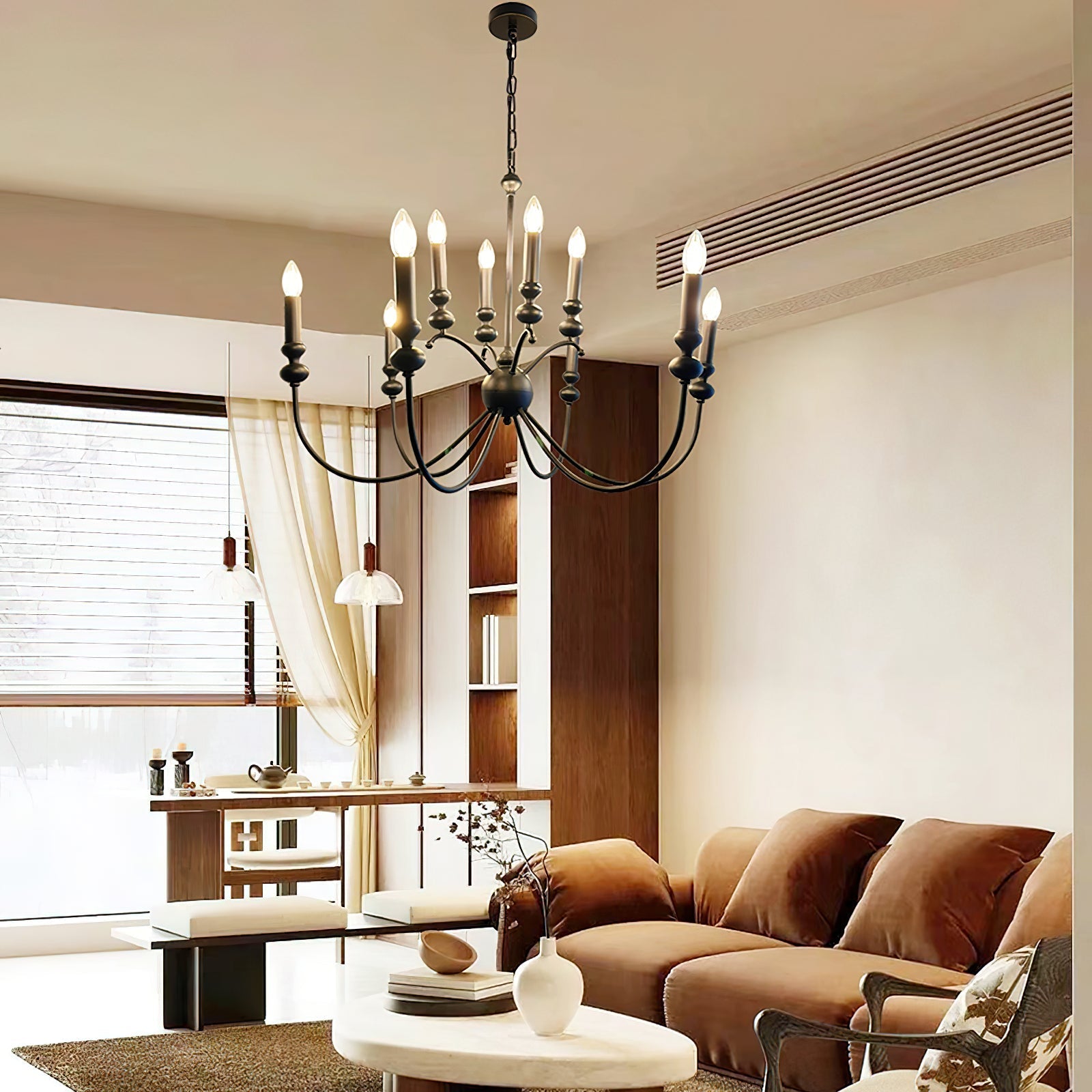 Crest Premium Vintage Industrial Black Chandelier - Letslighting