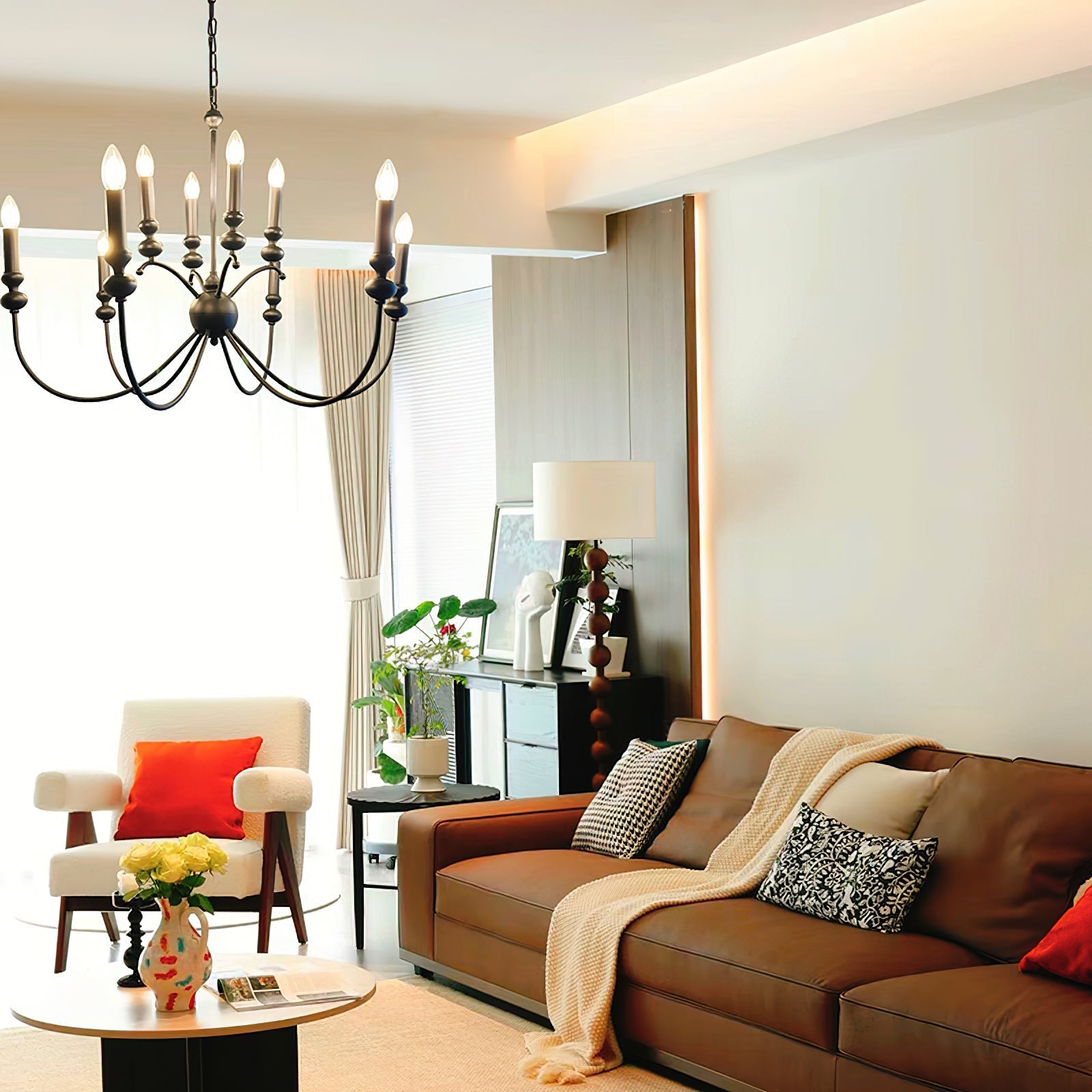 Crest Premium Vintage Industrial Black Chandelier - Letslighting