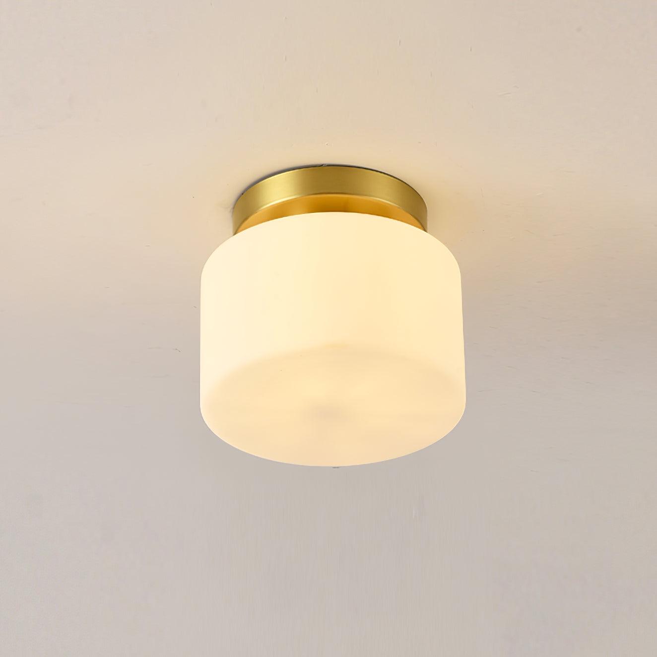 Elsilisra Nordic Art Brass Glass Flush Mount Ceiling Light - Letslighting