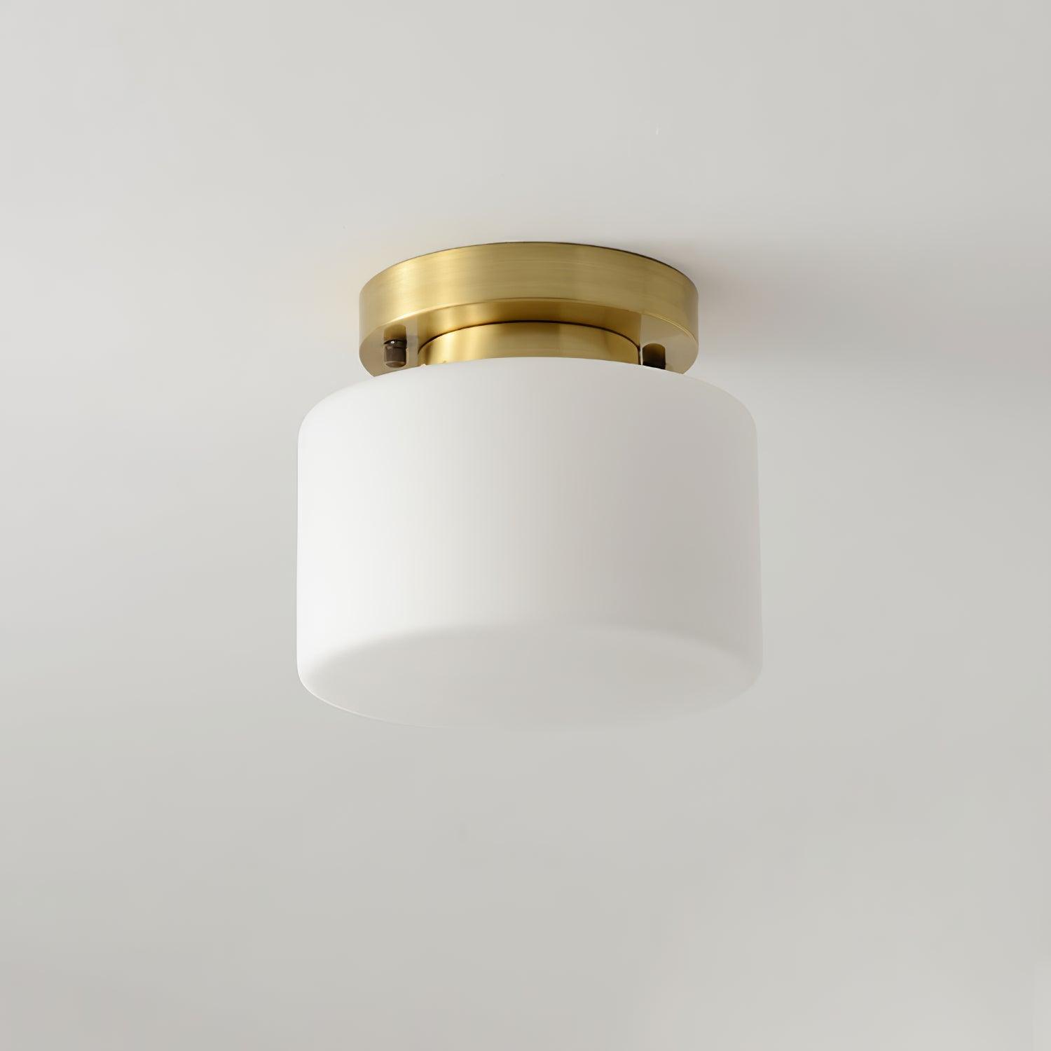 Elsilisra Nordic Art Brass Glass Flush Mount Ceiling Light - Letslighting