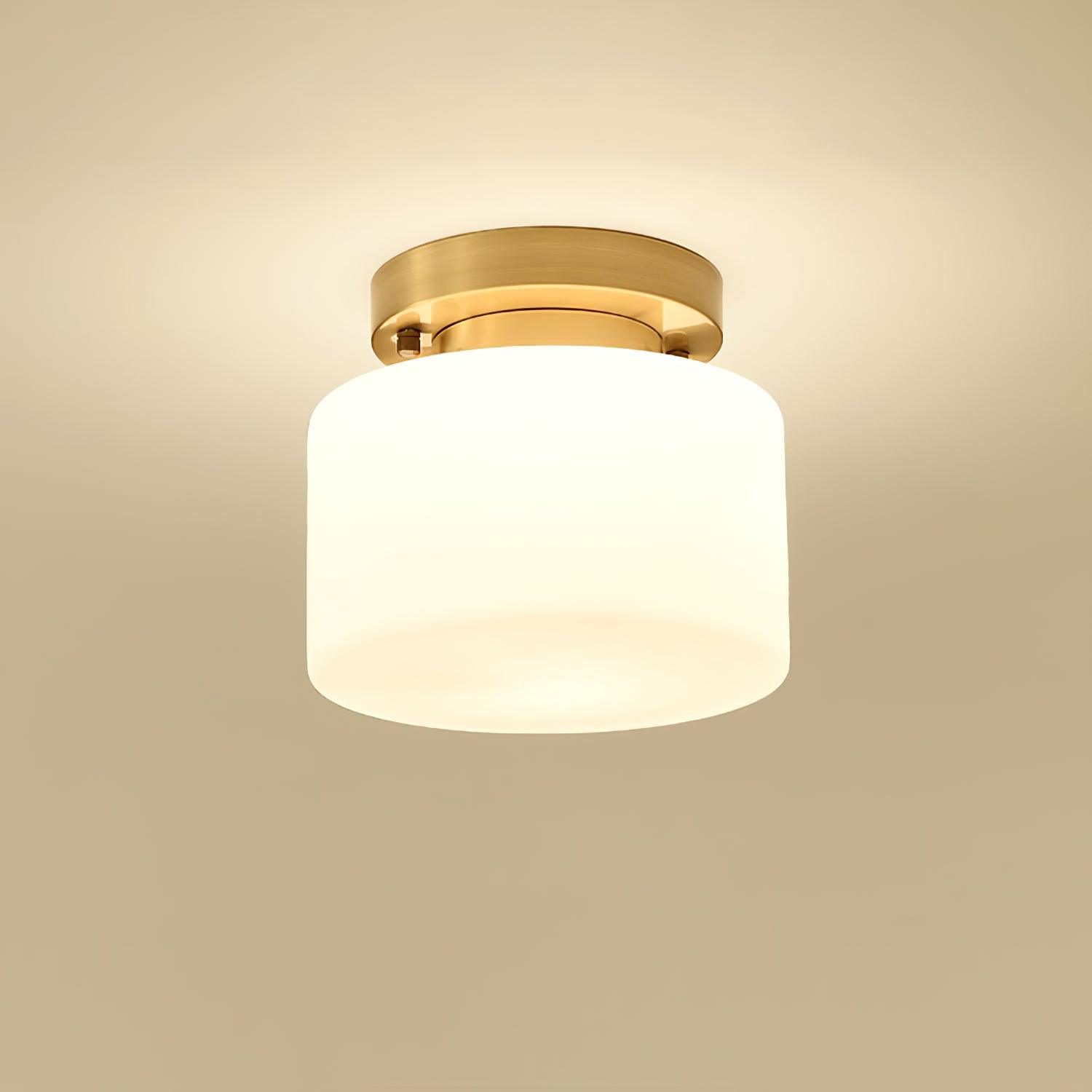 Elsilisra Nordic Art Brass Glass Flush Mount Ceiling Light - Letslighting