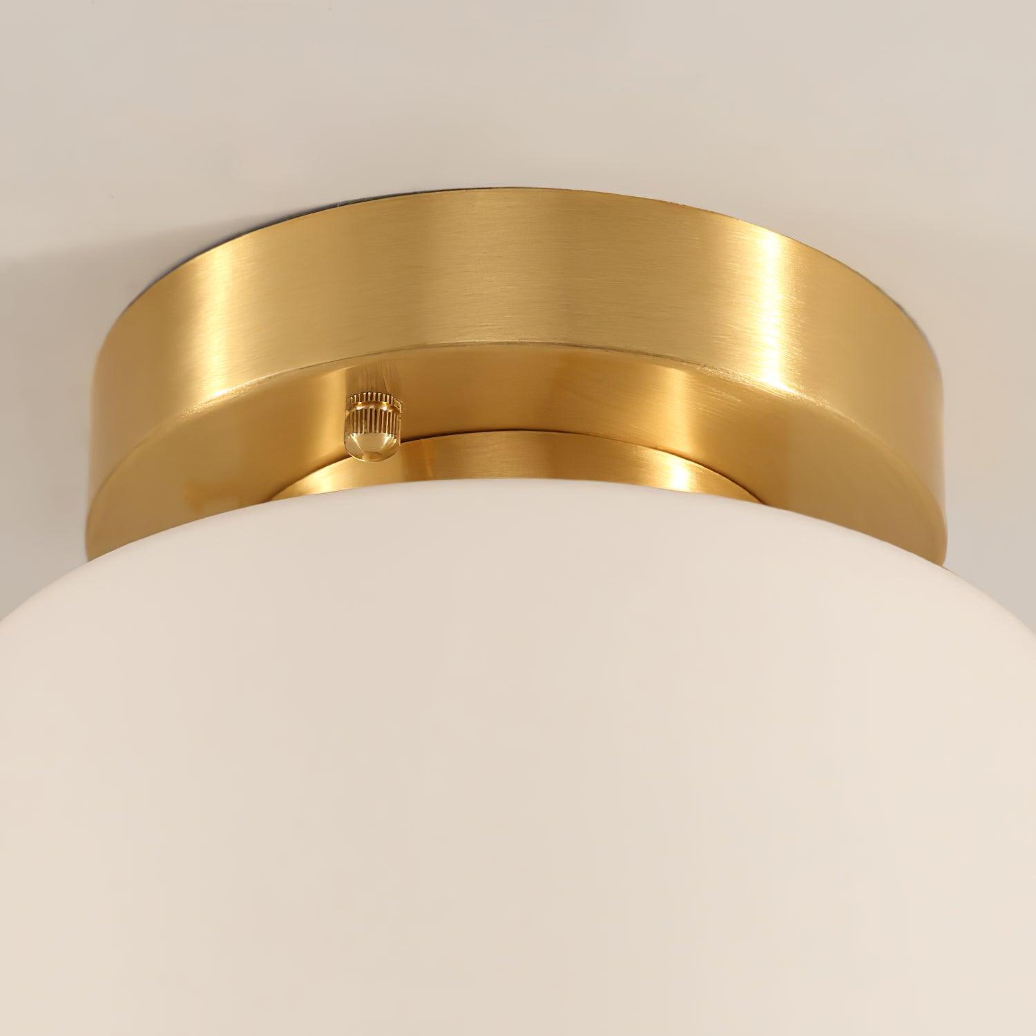 Elsilisra Nordic Art Brass Glass Flush Mount Ceiling Light - Letslighting