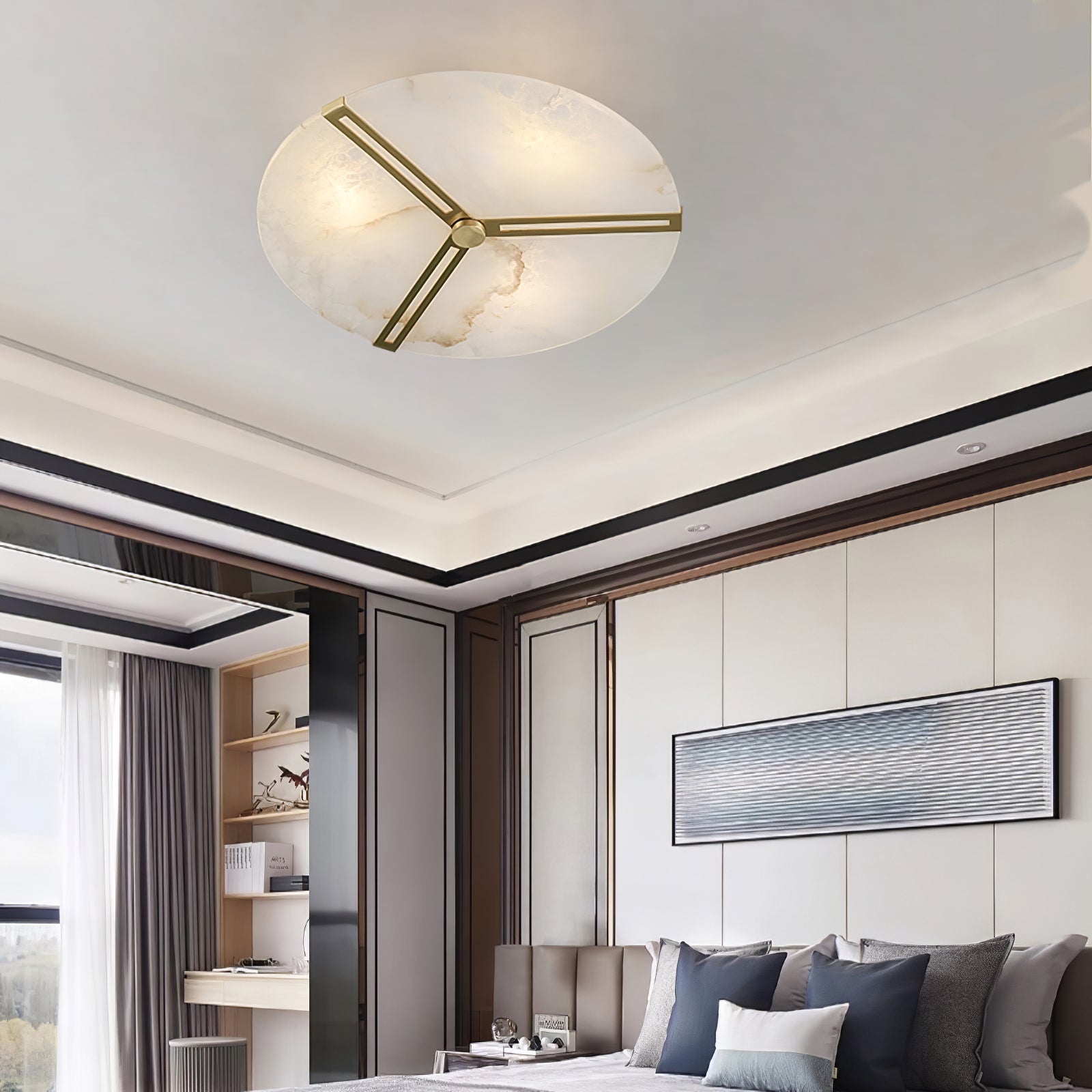 Aveline Alabaster Flush Mount Ceiling Light