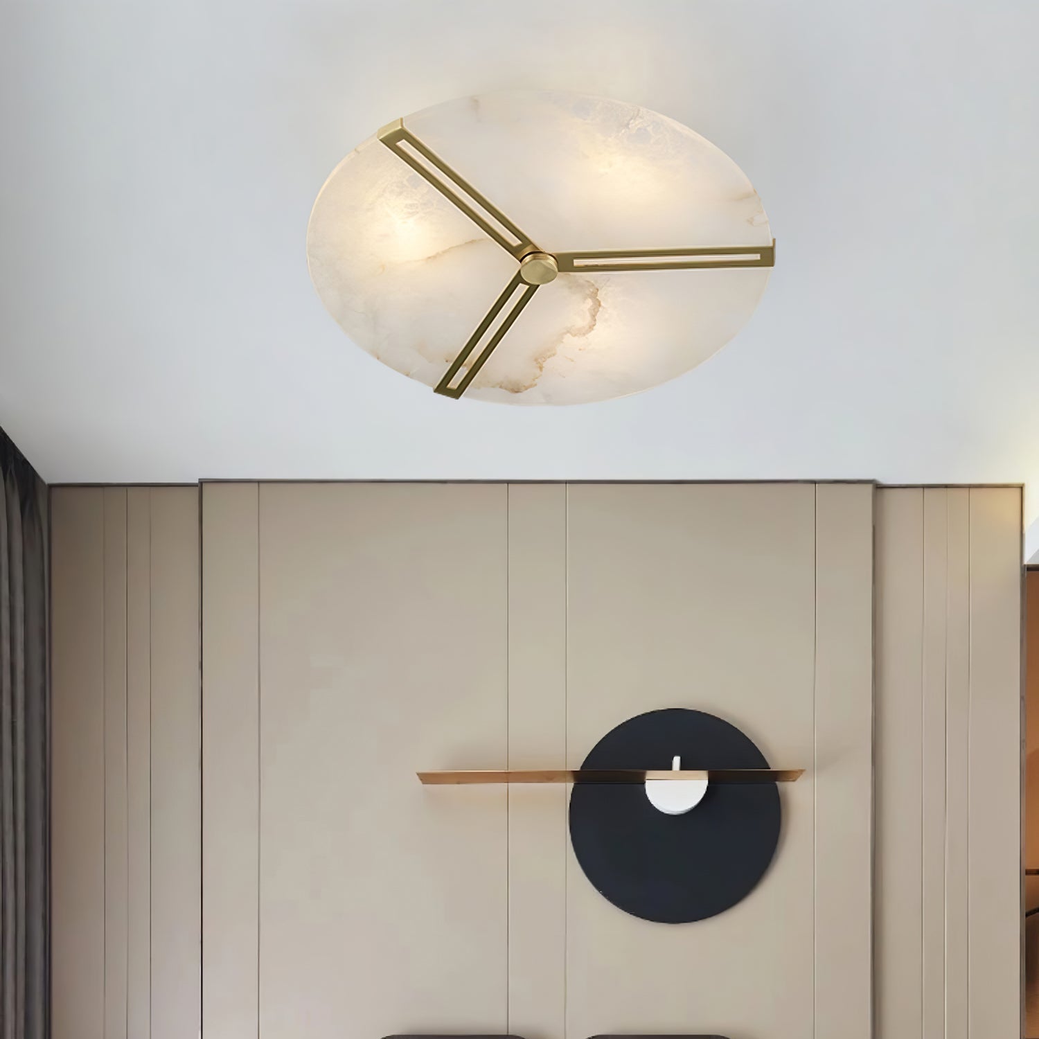 Aveline Alabaster Flush Mount Ceiling Light