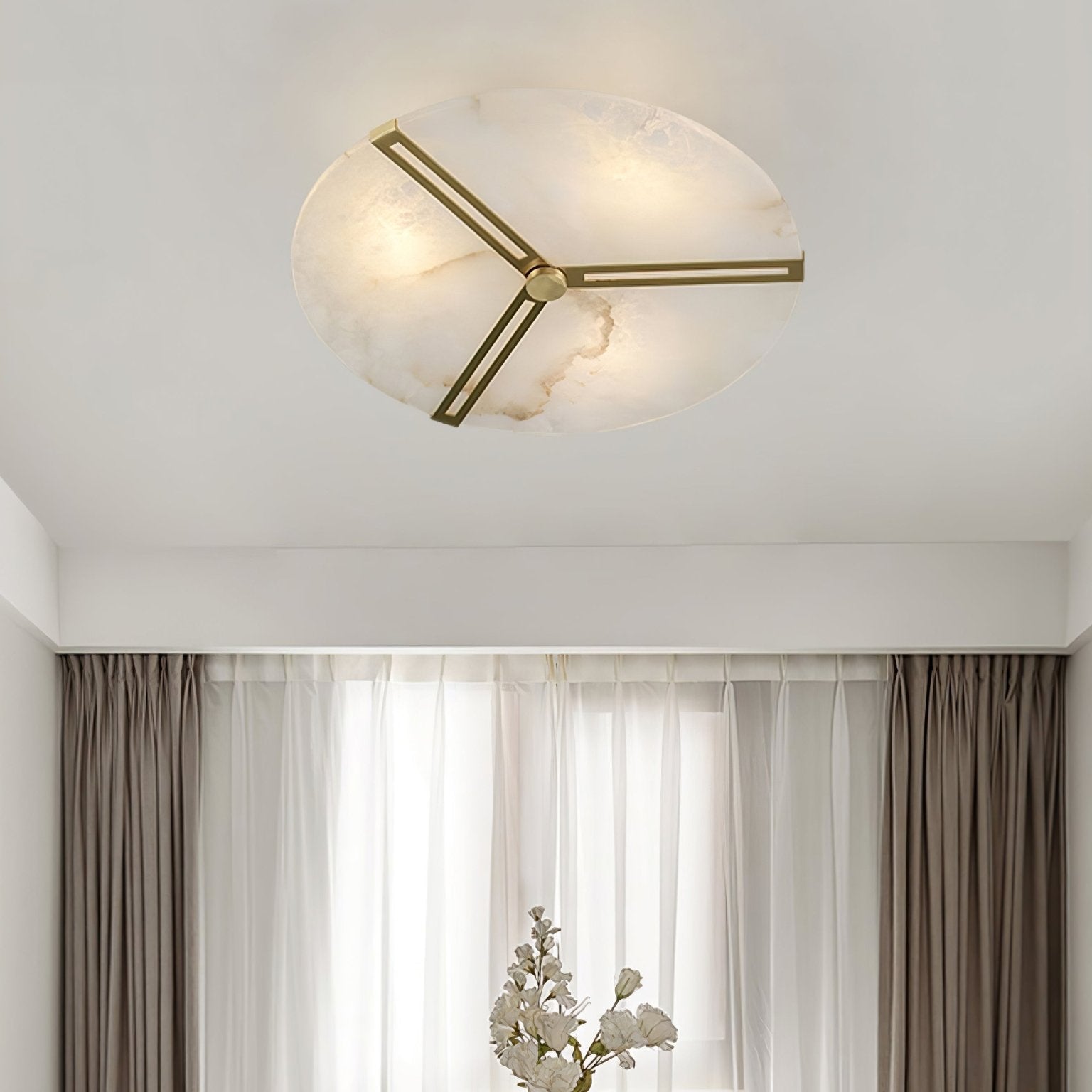 Aveline Alabaster Flush Mount Ceiling Light
