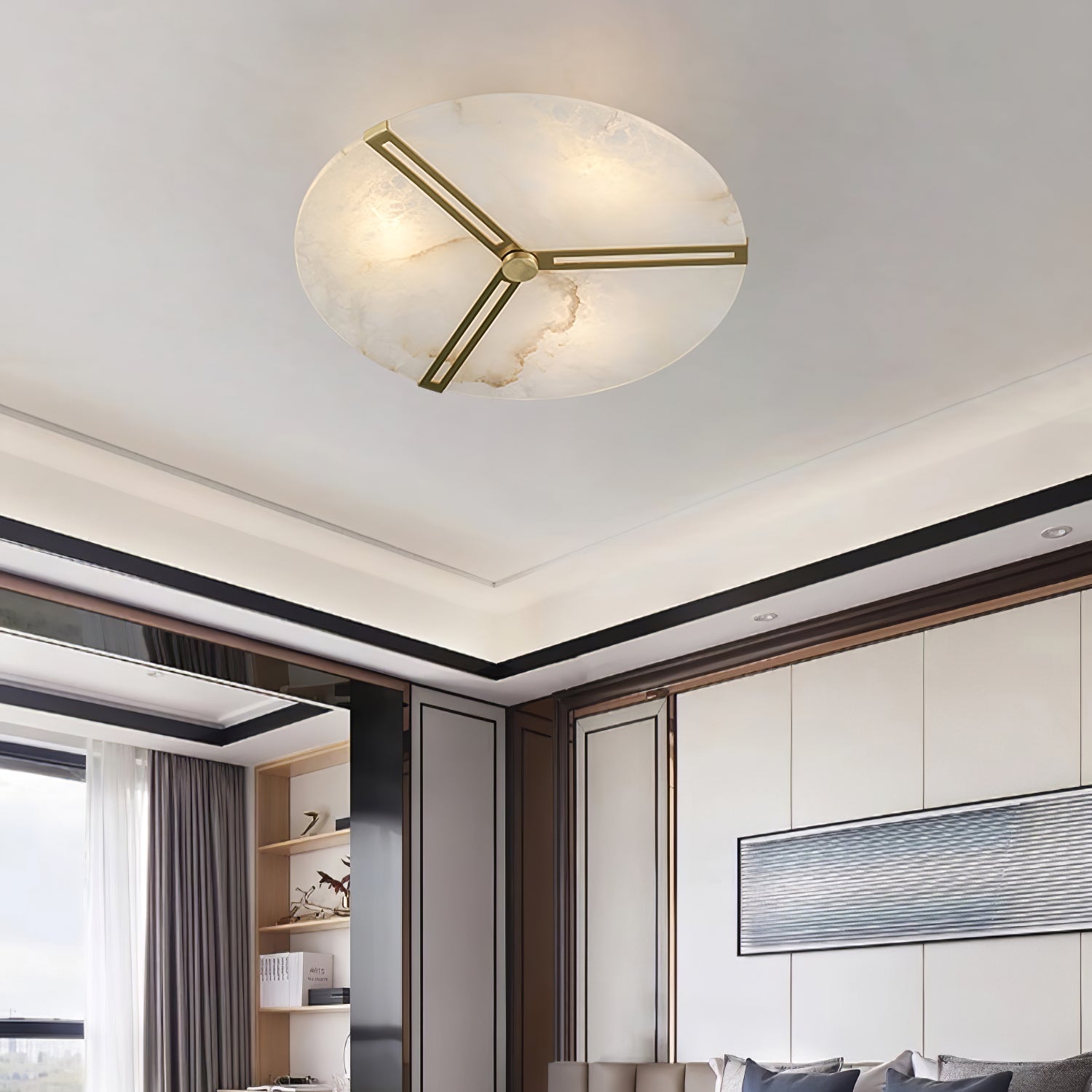 Aveline Alabaster Flush Mount Ceiling Light