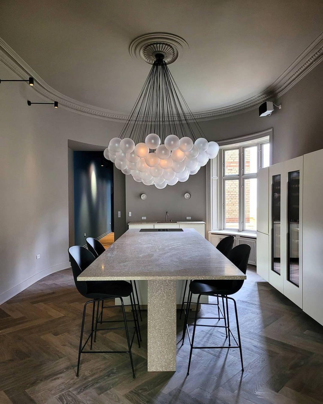 Lustra Chandelier Bubble Frosted Glass - Letslighting