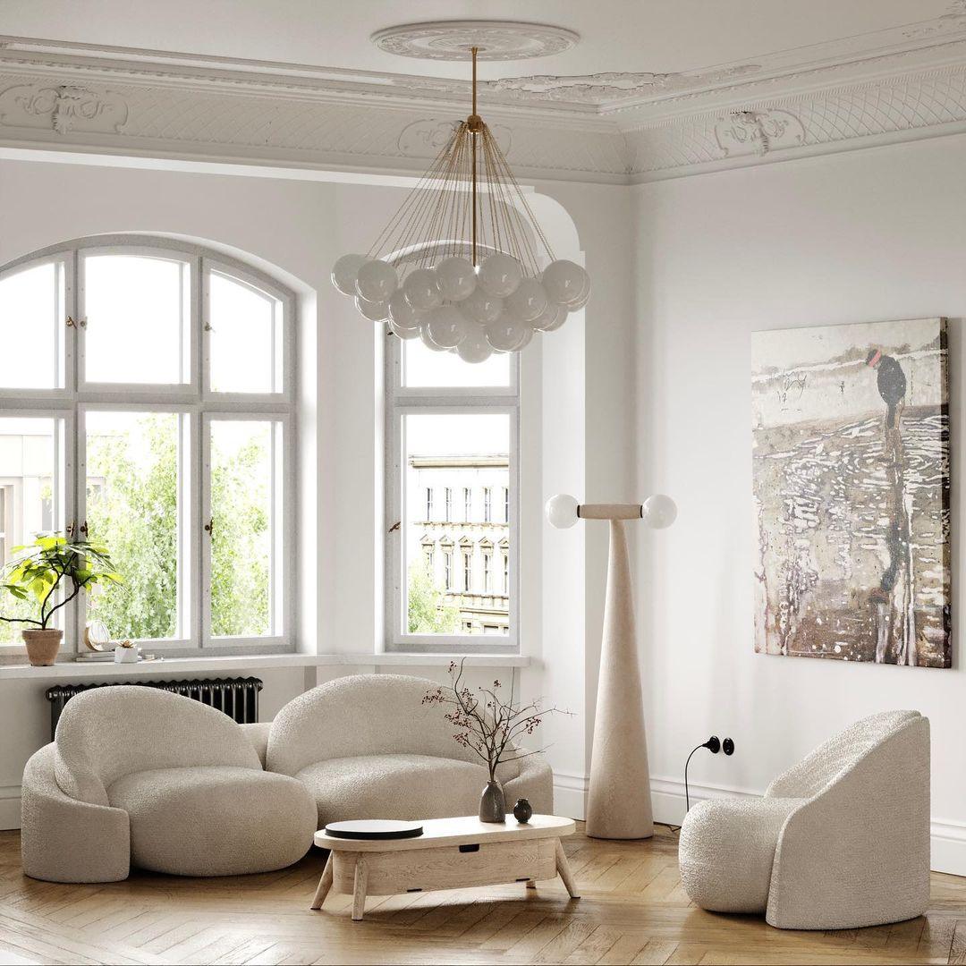 Lustra Chandelier Bubble Frosted Glass - Letslighting