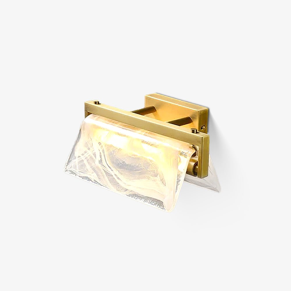 Muse Nordic Art Cloud Fog Brass Glass Wall Lamp - Letslighting