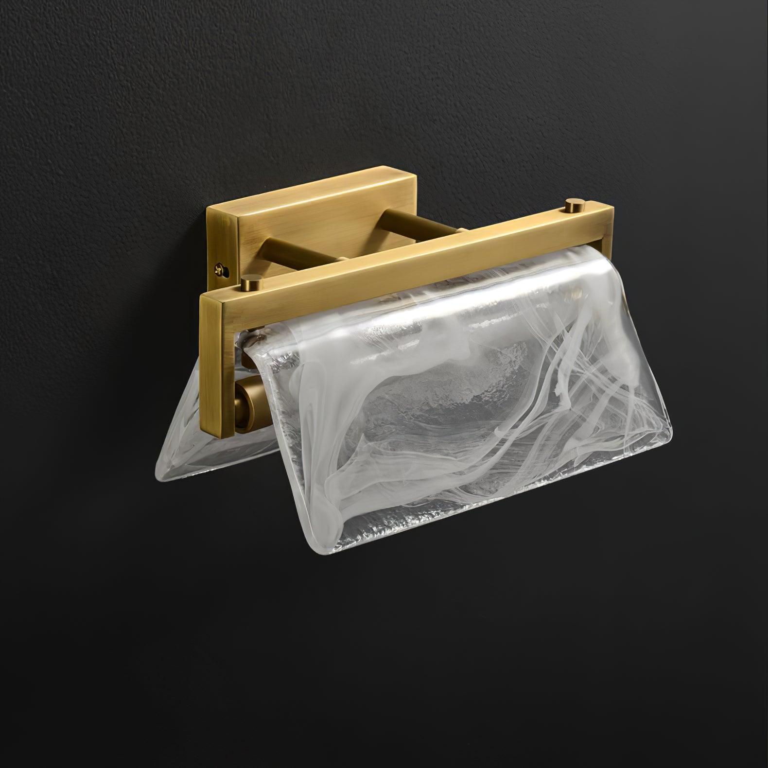 Muse Nordic Art Cloud Fog Brass Glass Wall Lamp - Letslighting