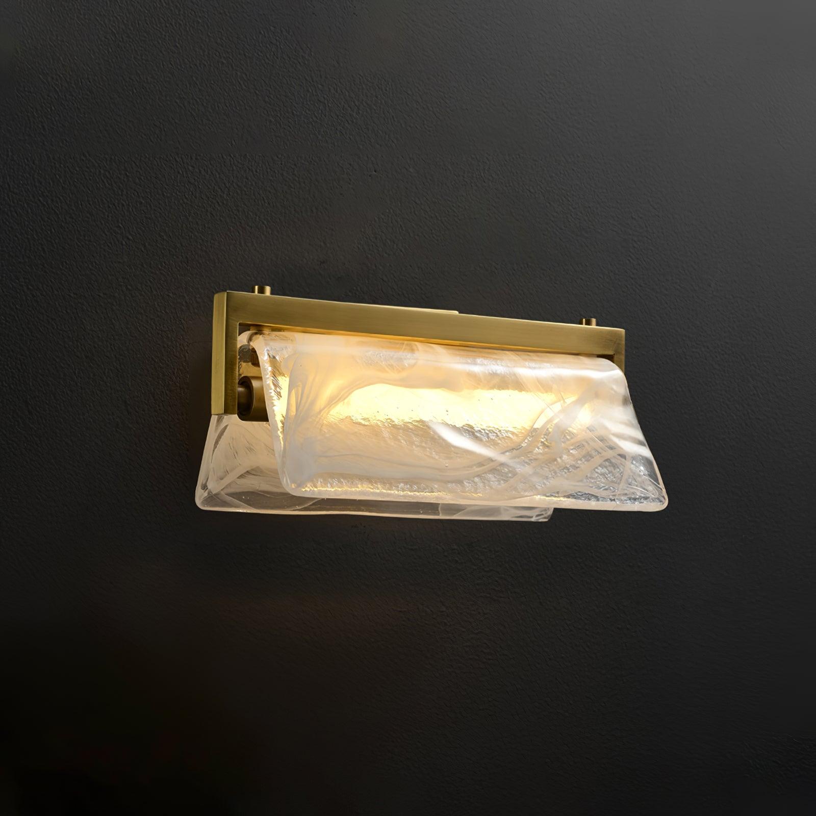 Muse Nordic Art Cloud Fog Brass Glass Wall Lamp - Letslighting