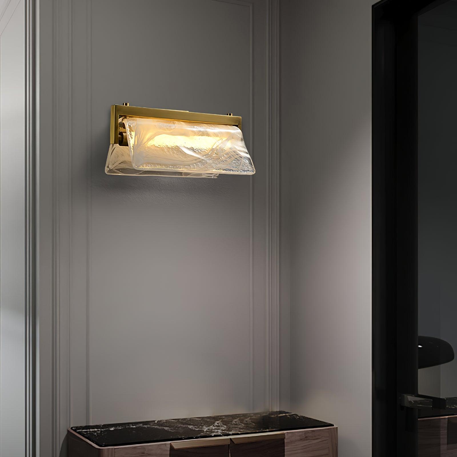 Muse Nordic Art Cloud Fog Brass Glass Wall Lamp - Letslighting