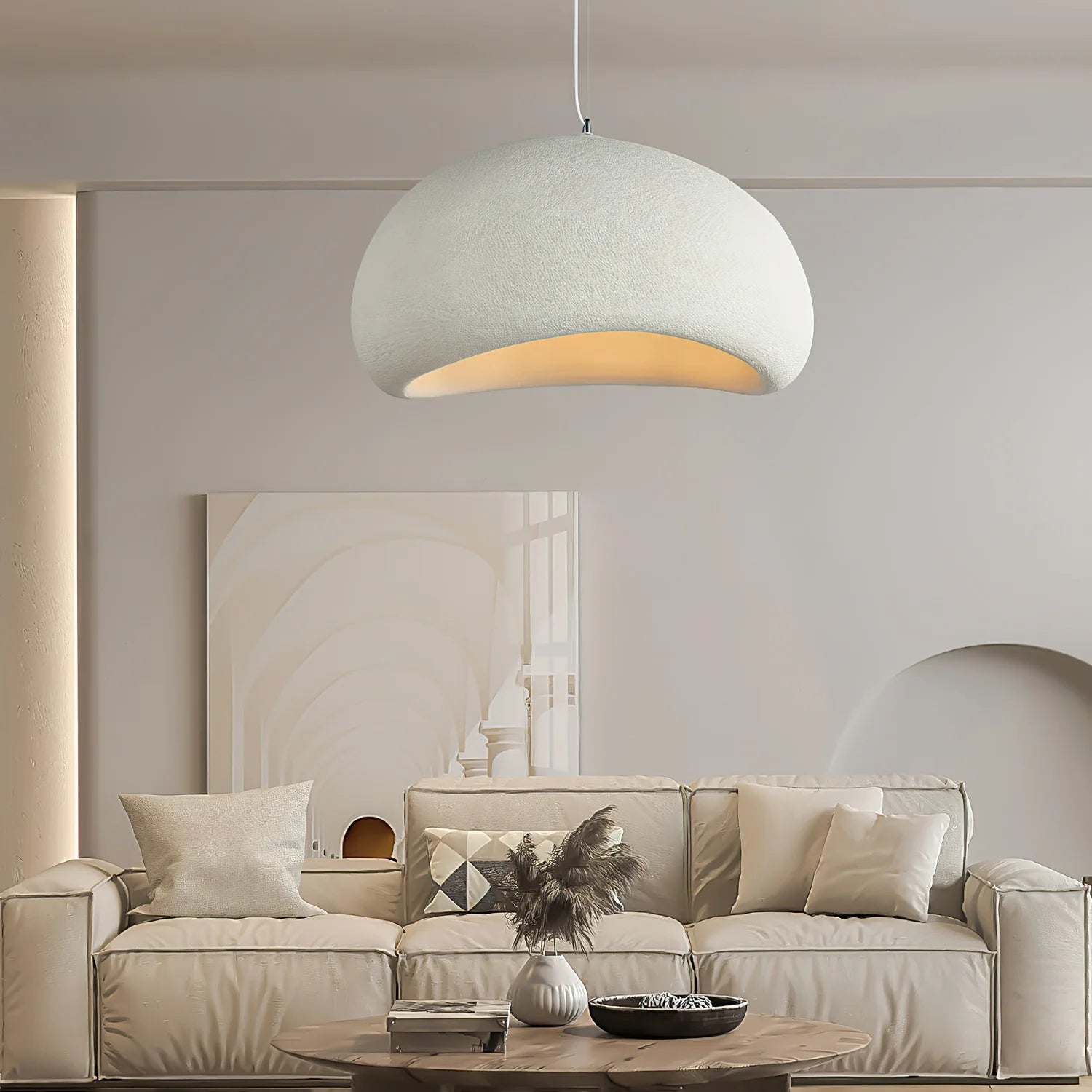 Aria Wabi-Sabi Spherical Cloud Pendant Light