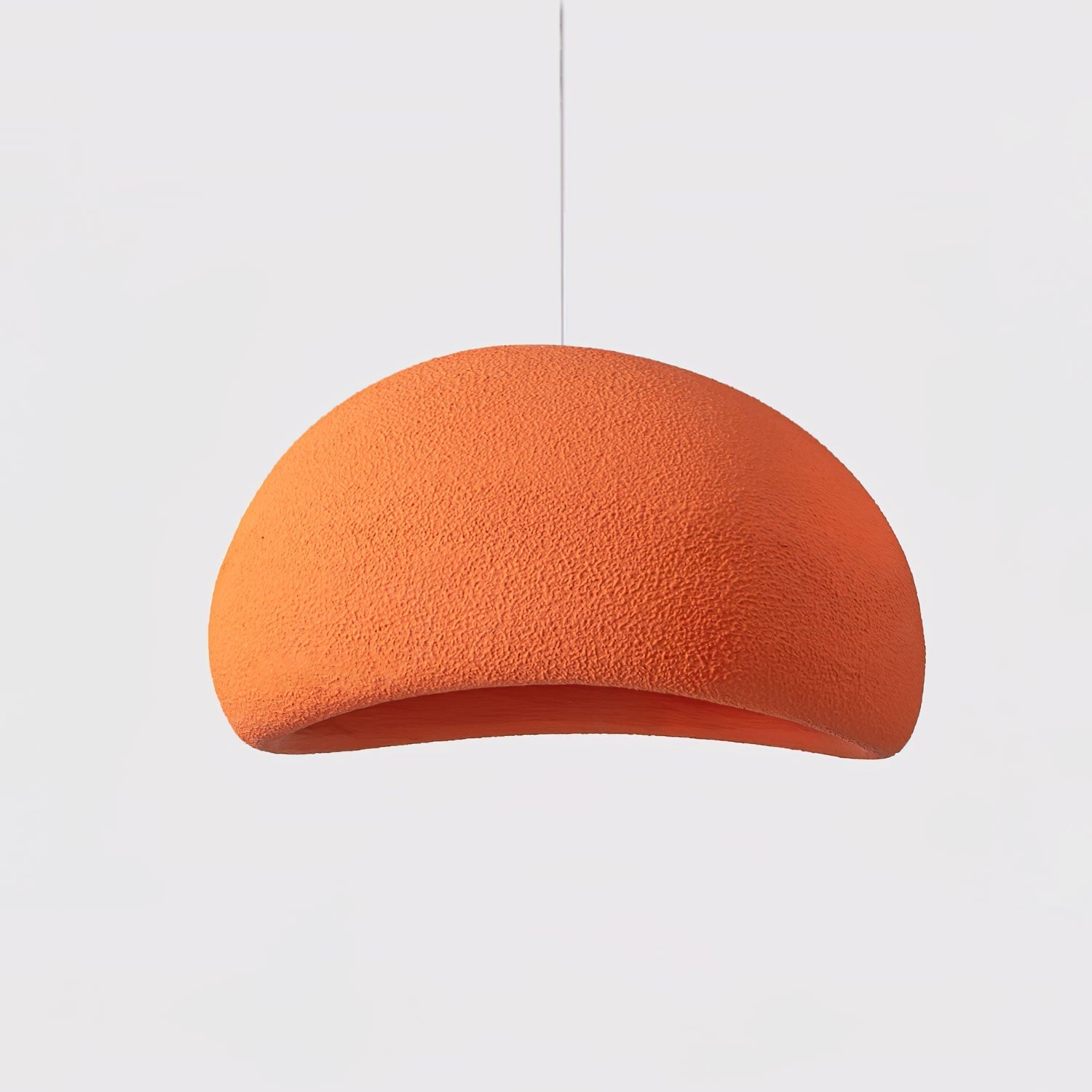 Solara Pendant Lamp Plaster Half Dome Plug In Wabi Sabi - Letslighting