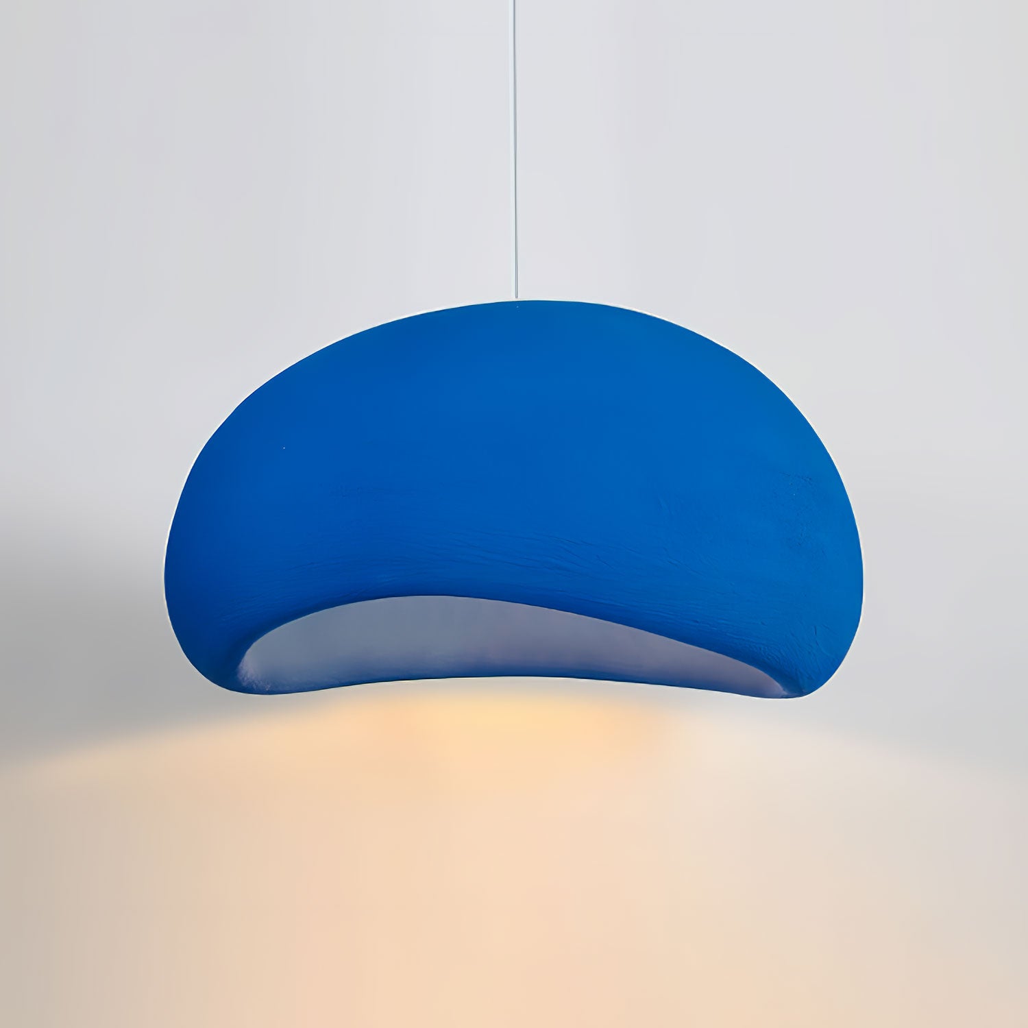 Solara Pendant Lamp Plaster Half Dome Plug In Wabi Sabi - Letslighting