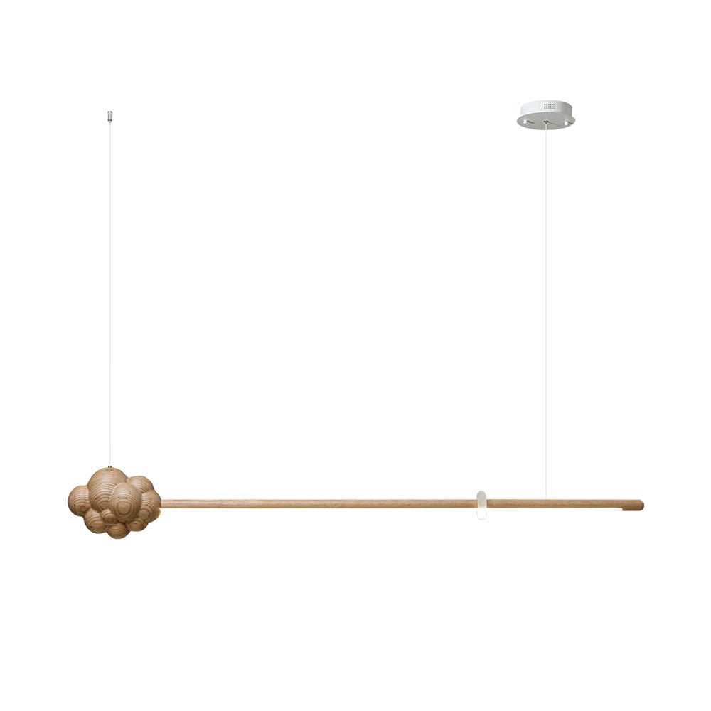 Lustra Pendant Lamp Wood Stick Cloud Minimalist - Letslighting