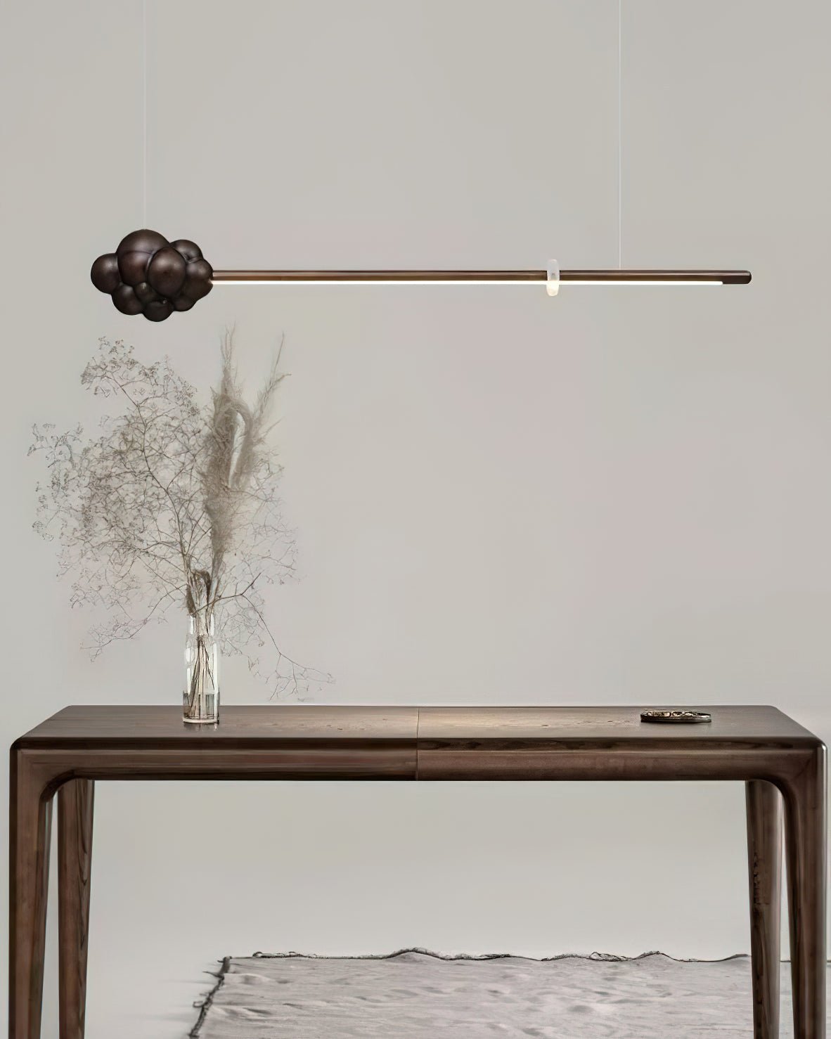 Lustra Pendant Lamp Wood Stick Cloud Minimalist - Letslighting