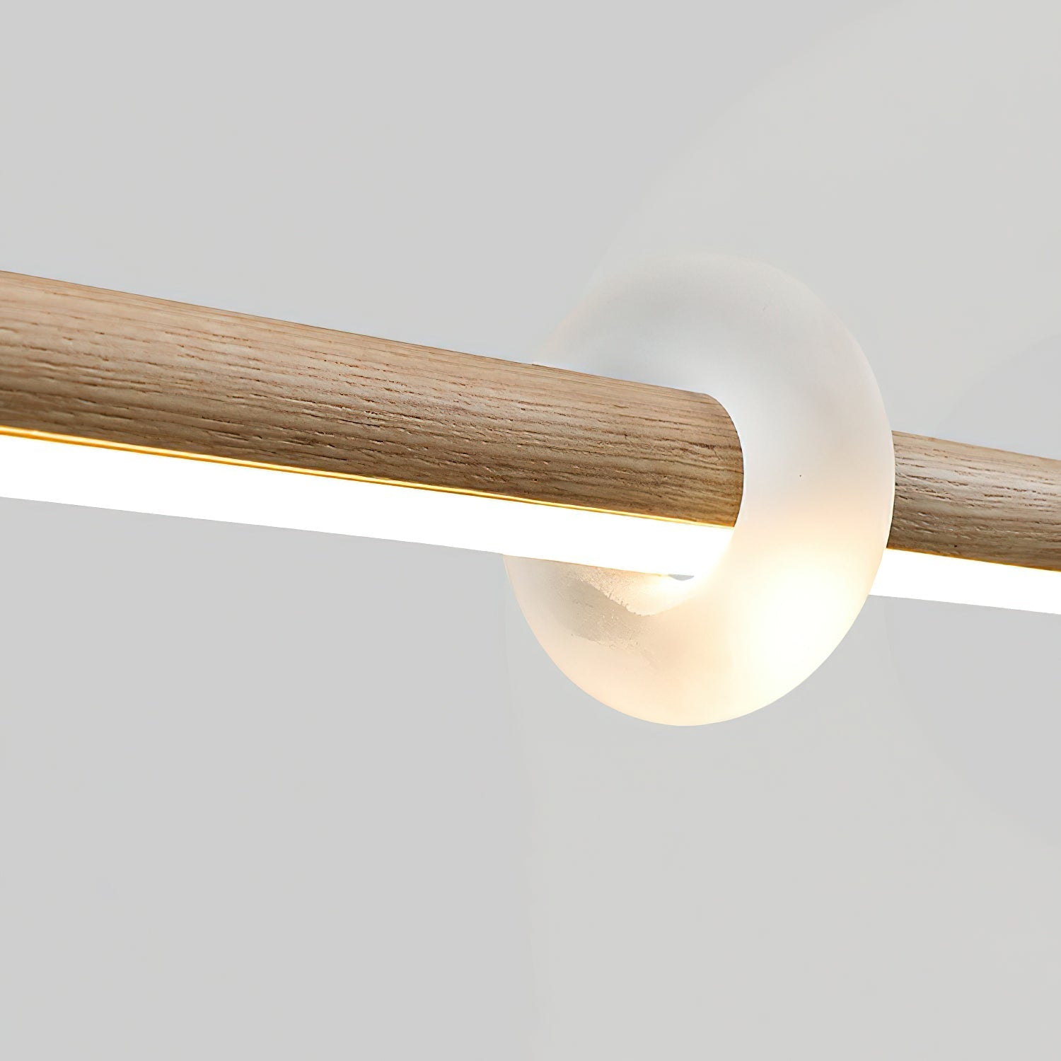 Lustra Pendant Lamp Wood Stick Cloud Minimalist - Letslighting