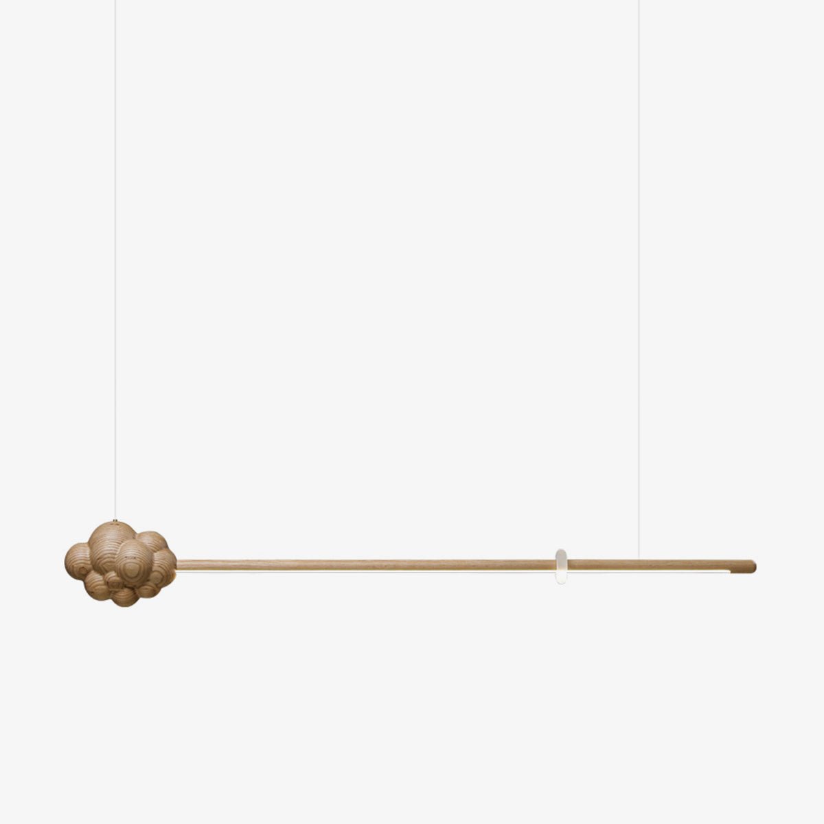 Lustra Pendant Lamp Wood Stick Cloud Minimalist - Letslighting