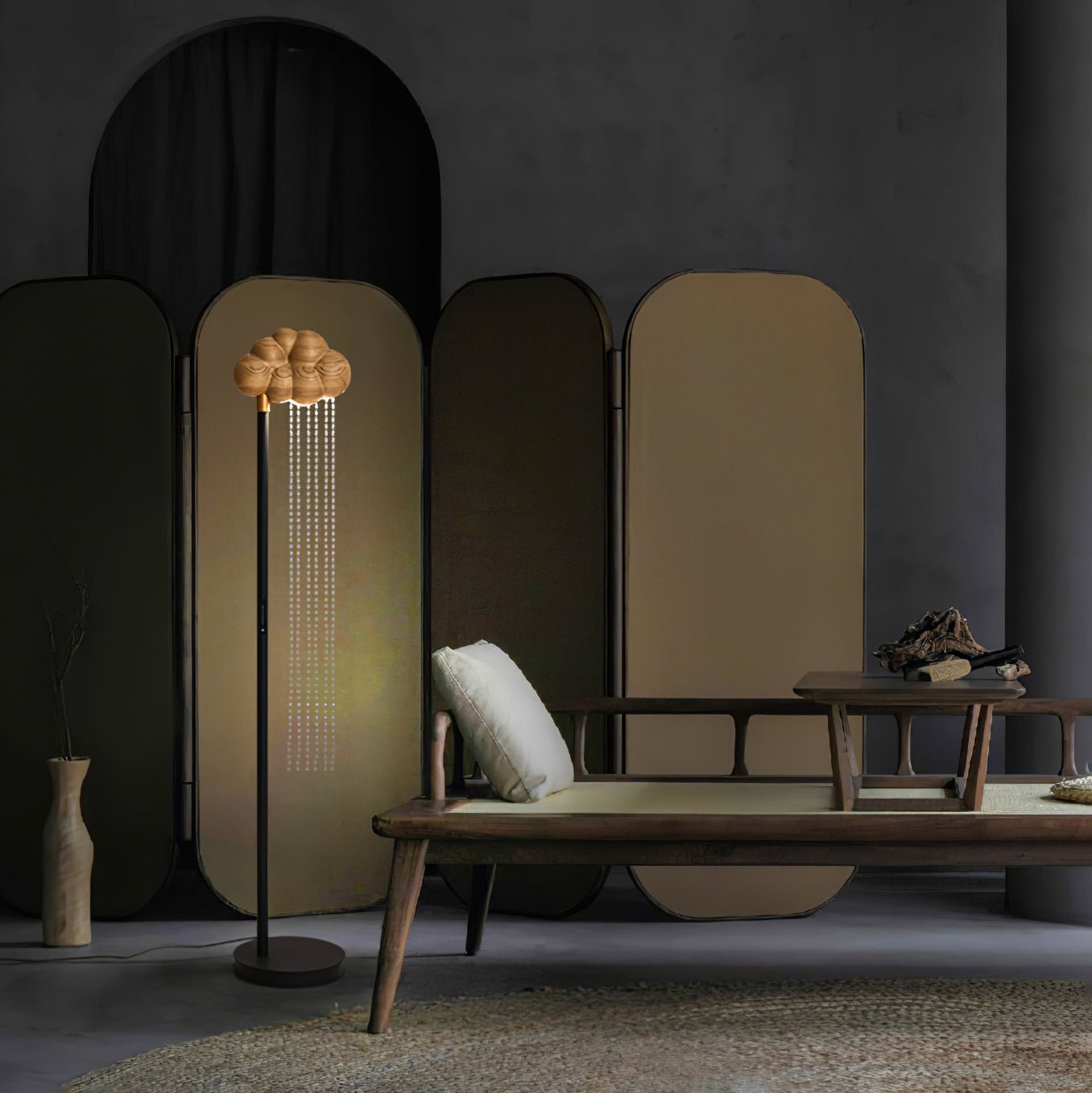 Orinyra Cloud-shaped Bronze Floor Lamp - Letslighting