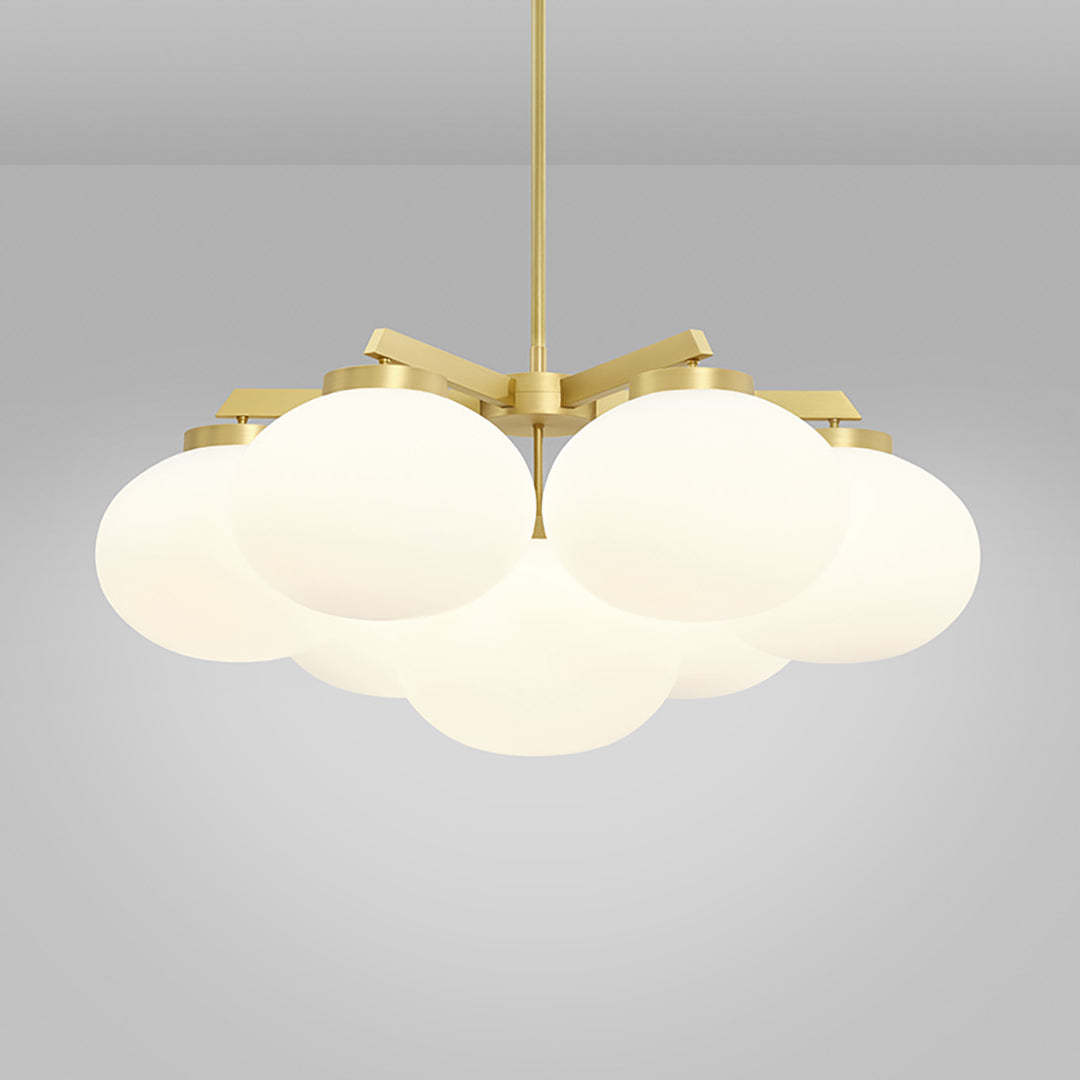 Edge Premium Elegance Brass Glass Chandelier - Letslighting