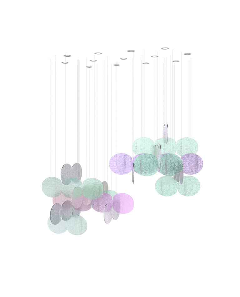 Clouds Iridescent Disc Chandelier - Letslighting