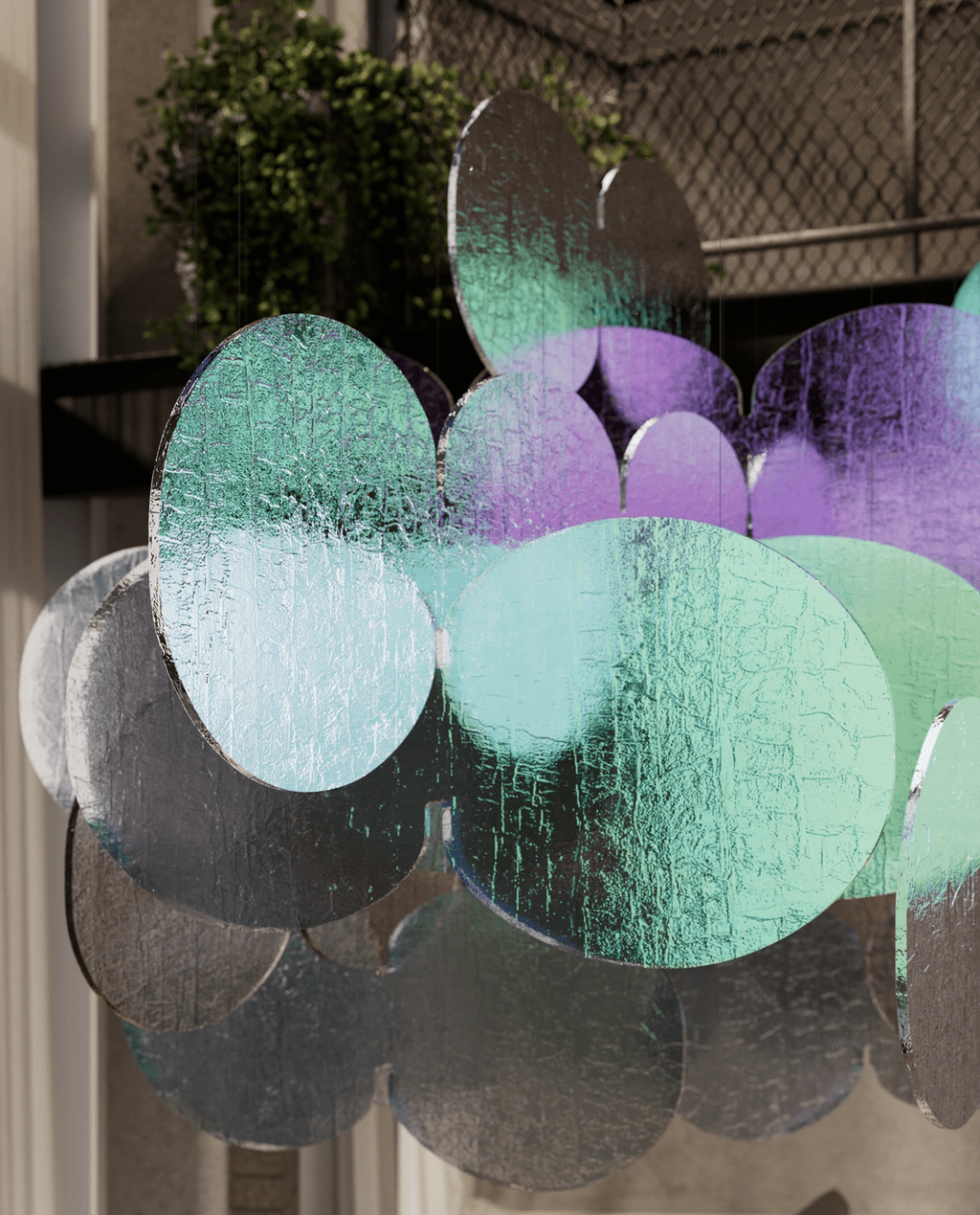 Clouds Iridescent Disc Chandelier - Letslighting
