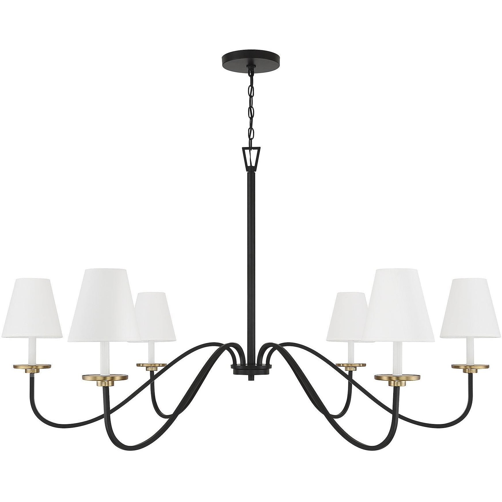 Flux Vintage Industrial Brass Fabric Chandelier - Letslighting