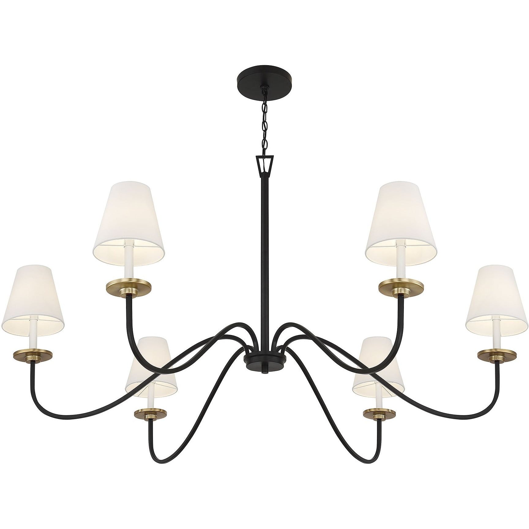 Flux Vintage Industrial Brass Fabric Chandelier - Letslighting