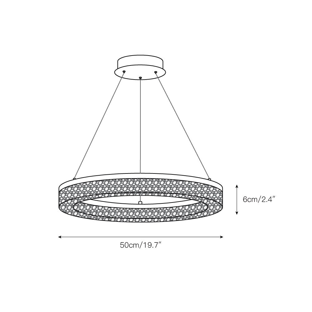 Idyll Modern Minimalist Round LED Resin Chandelier - Letslighting