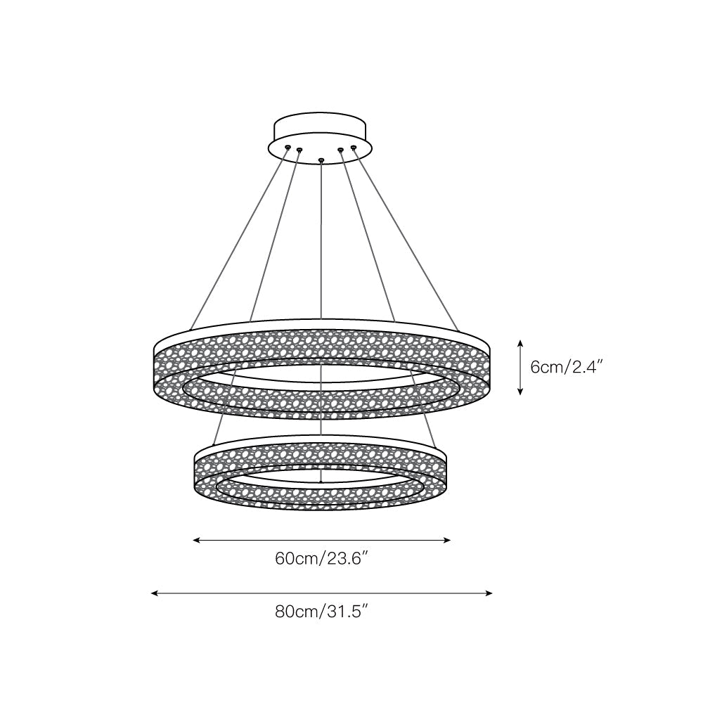 Idyll Modern Minimalist Round LED Resin Chandelier - Letslighting