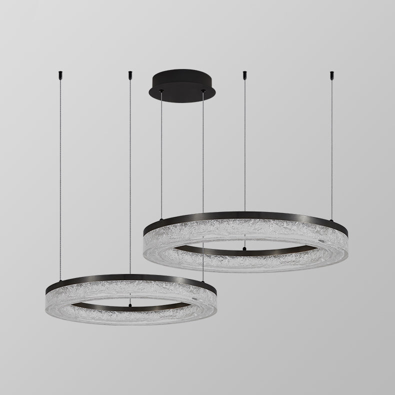 Idyll Modern Minimalist Round LED Resin Chandelier - Letslighting