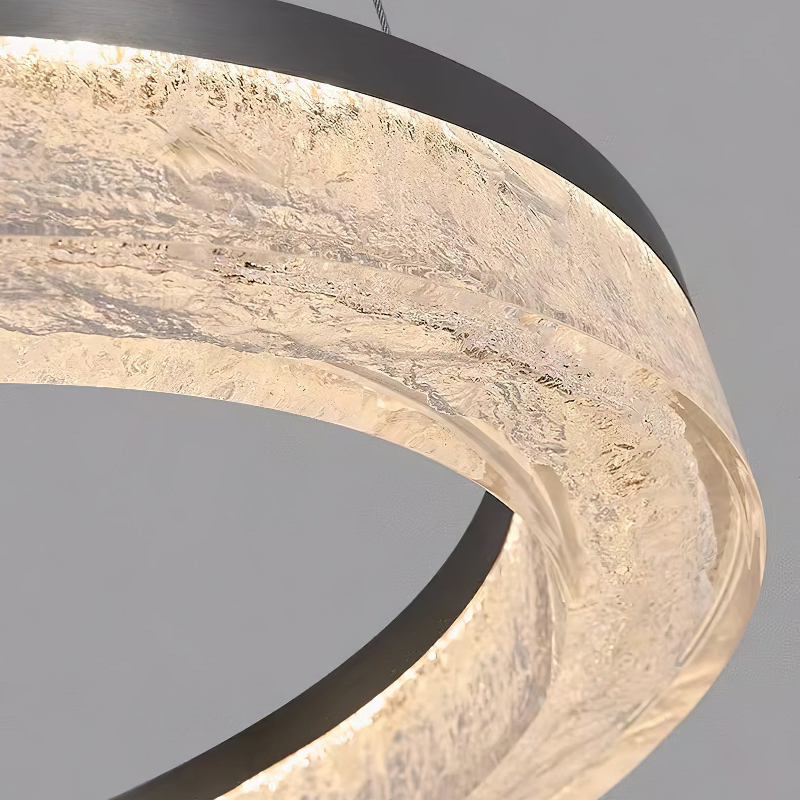 Idyll Modern Minimalist Round LED Resin Chandelier - Letslighting