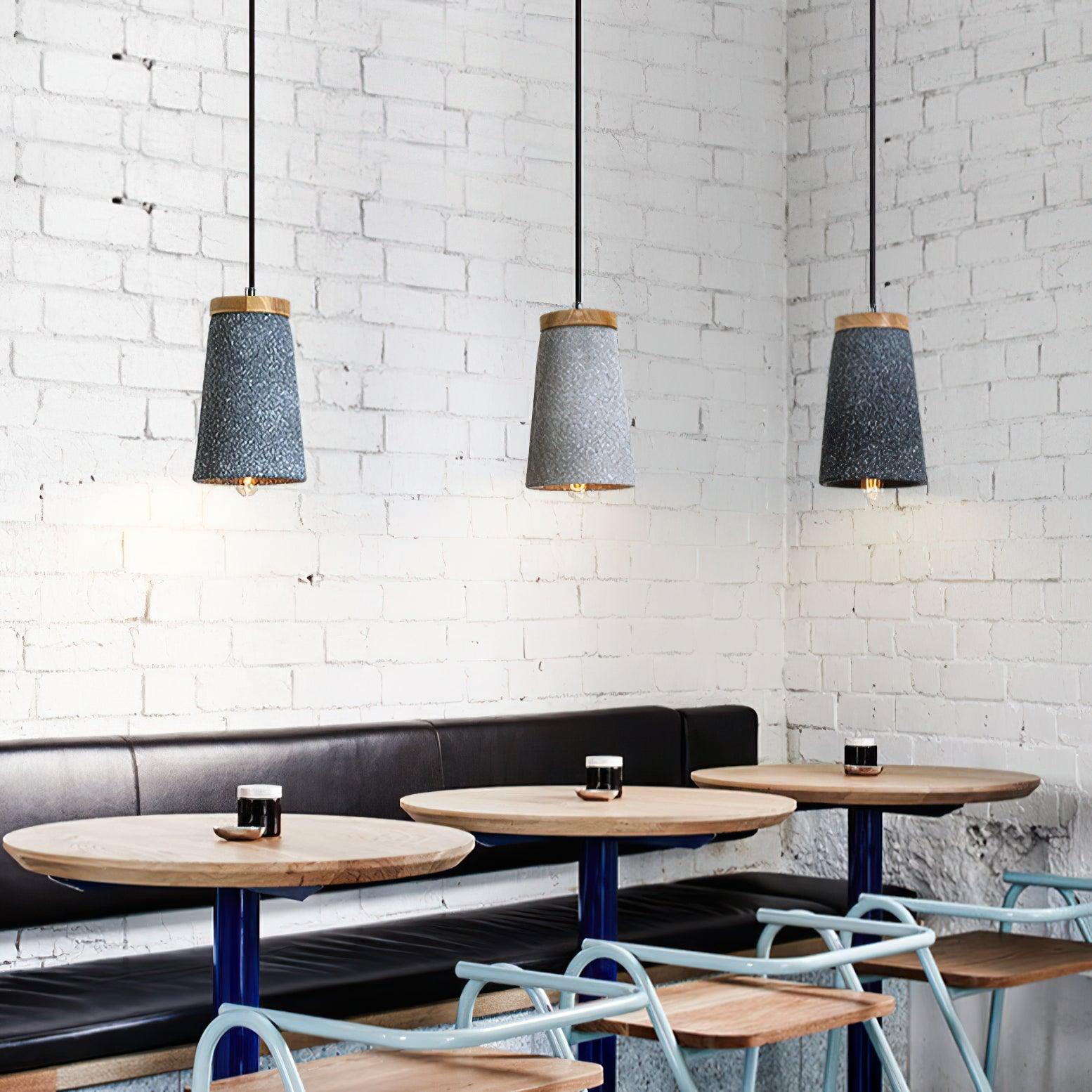 Althere Wood Cement Pendant Light - Letslighting