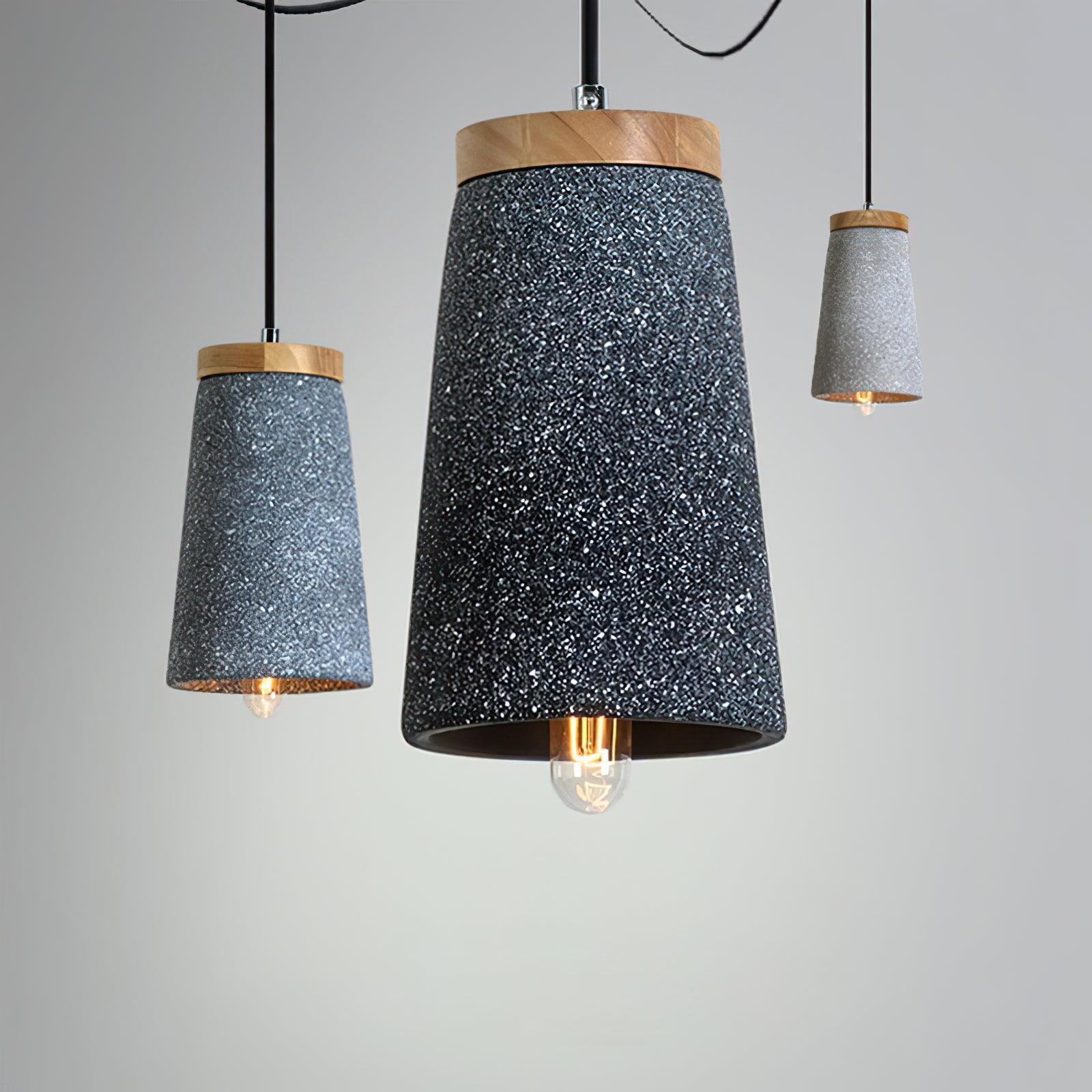 Althere Wood Cement Pendant Light - Letslighting
