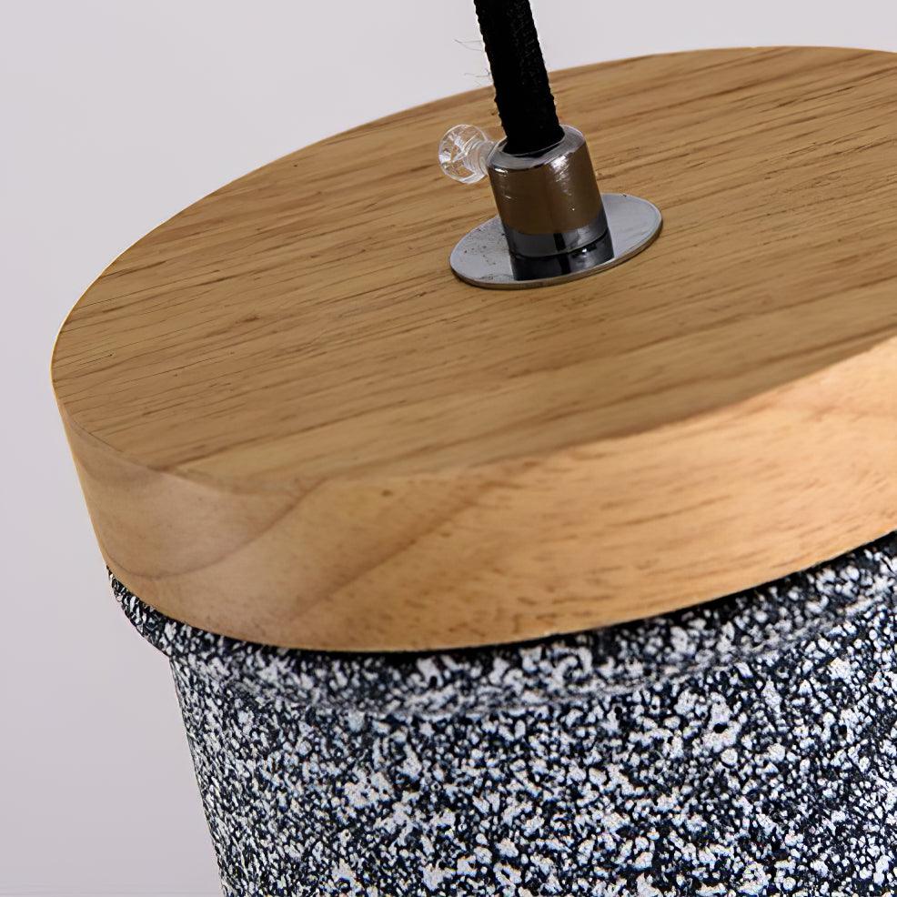 Althere Wood Cement Pendant Light - Letslighting
