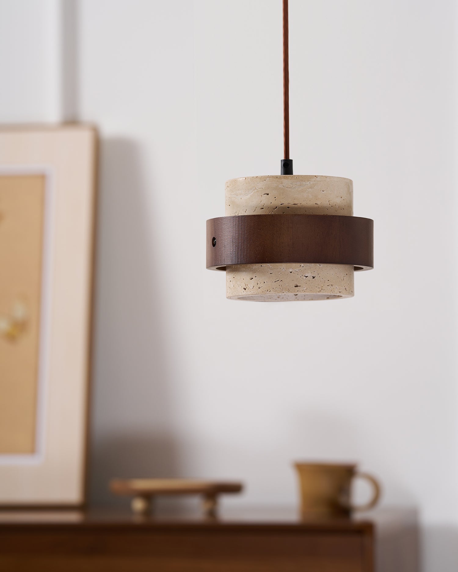 Ritta Pendant Light Travertine - Letslighting